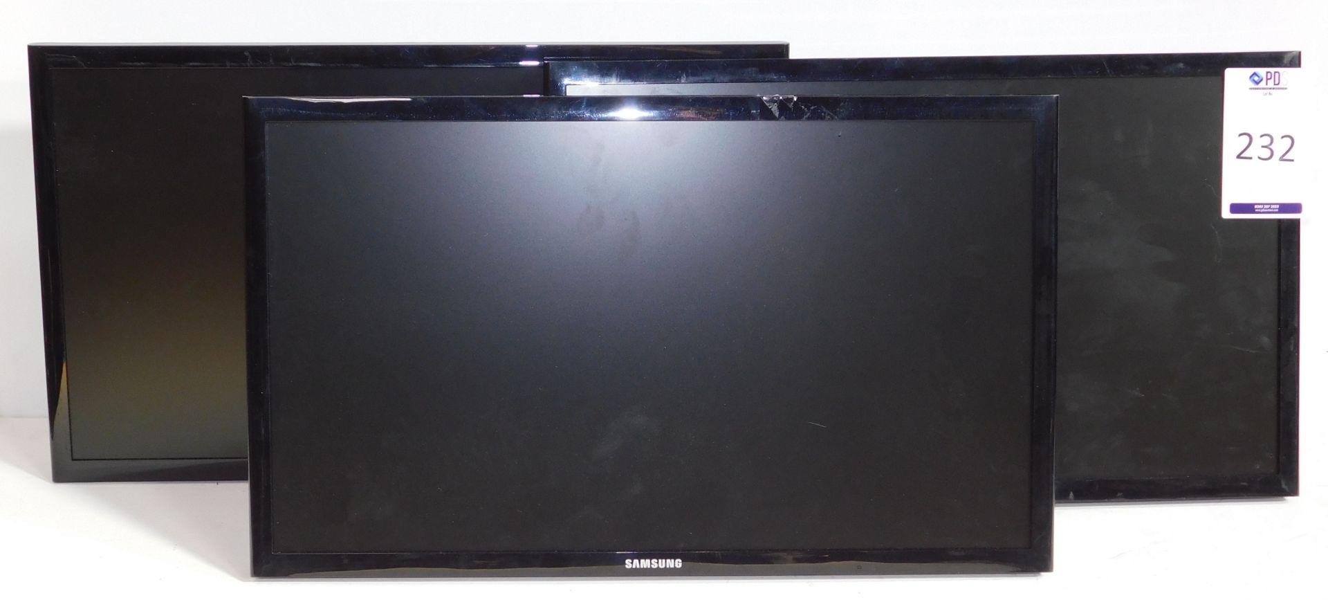 Three Samsung S22F350FHU Monitors, no stands (Location Brentwood. Please Refer to General Notes)