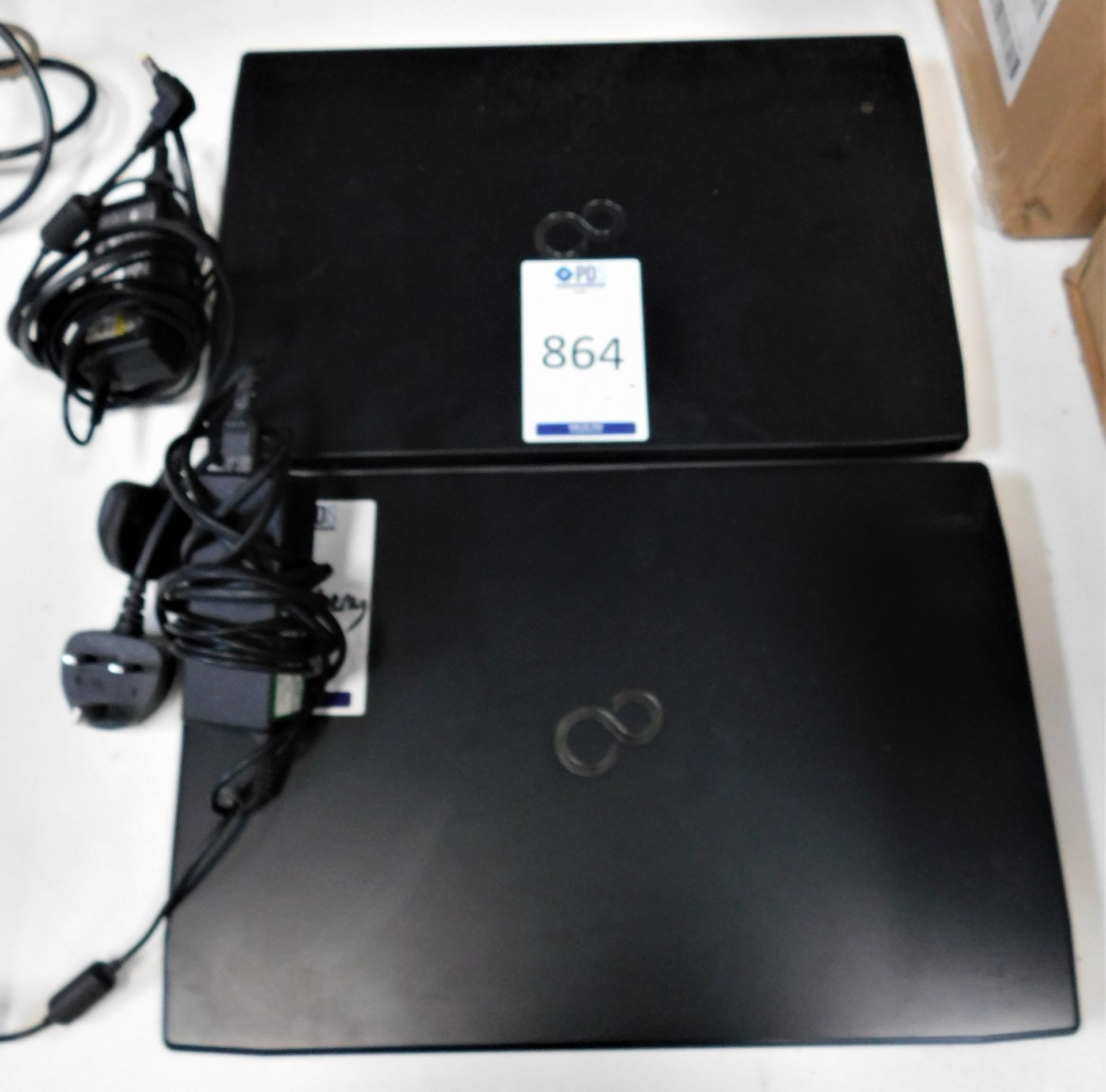2 Fujitsu Intel Core i3 Laptops, with AC Adapters (No HDDs) (Location Brentwood. Please Refer to
