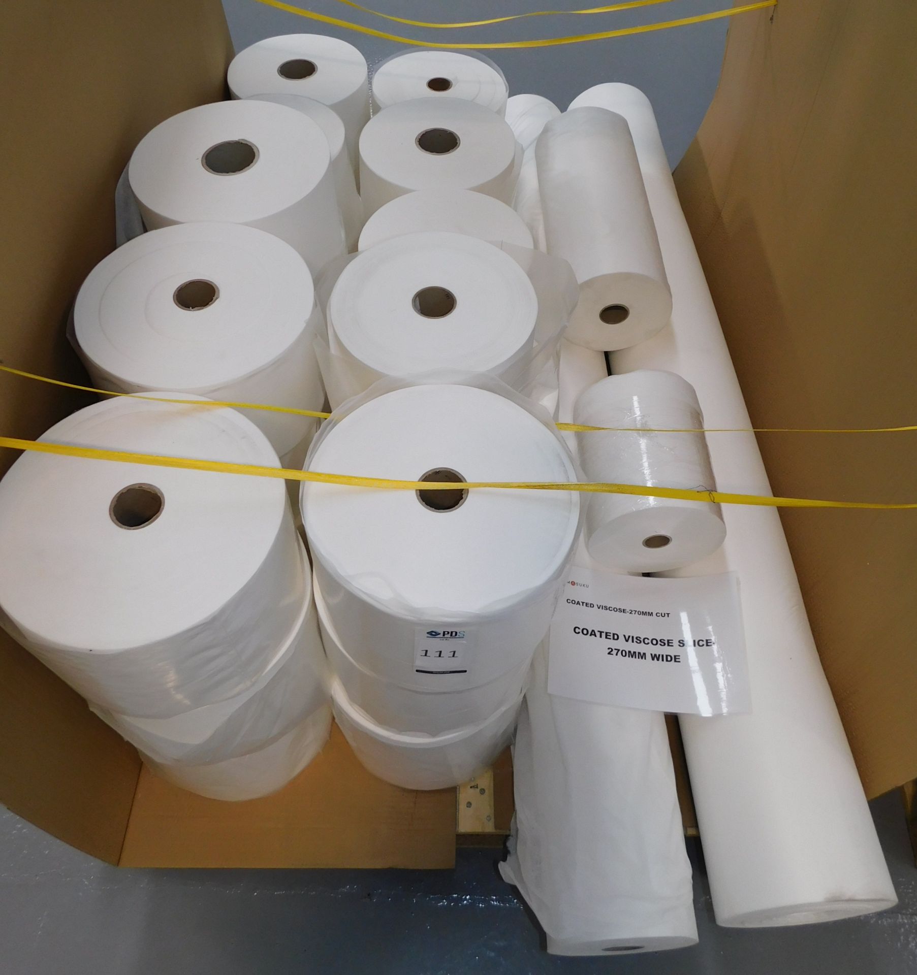 Contents of Stillage to include Viscose Fabric (Nylon Nanodot) Rolls, Cut to Fit Production - Image 2 of 3