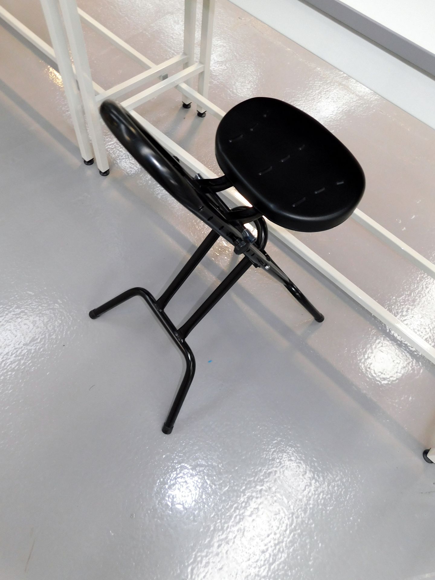 Packaging Bench with Over Shelf & Folding Stool (Bench Approx. 150cm (W) x 64cm (D) x 210cm (H)) - Image 2 of 3
