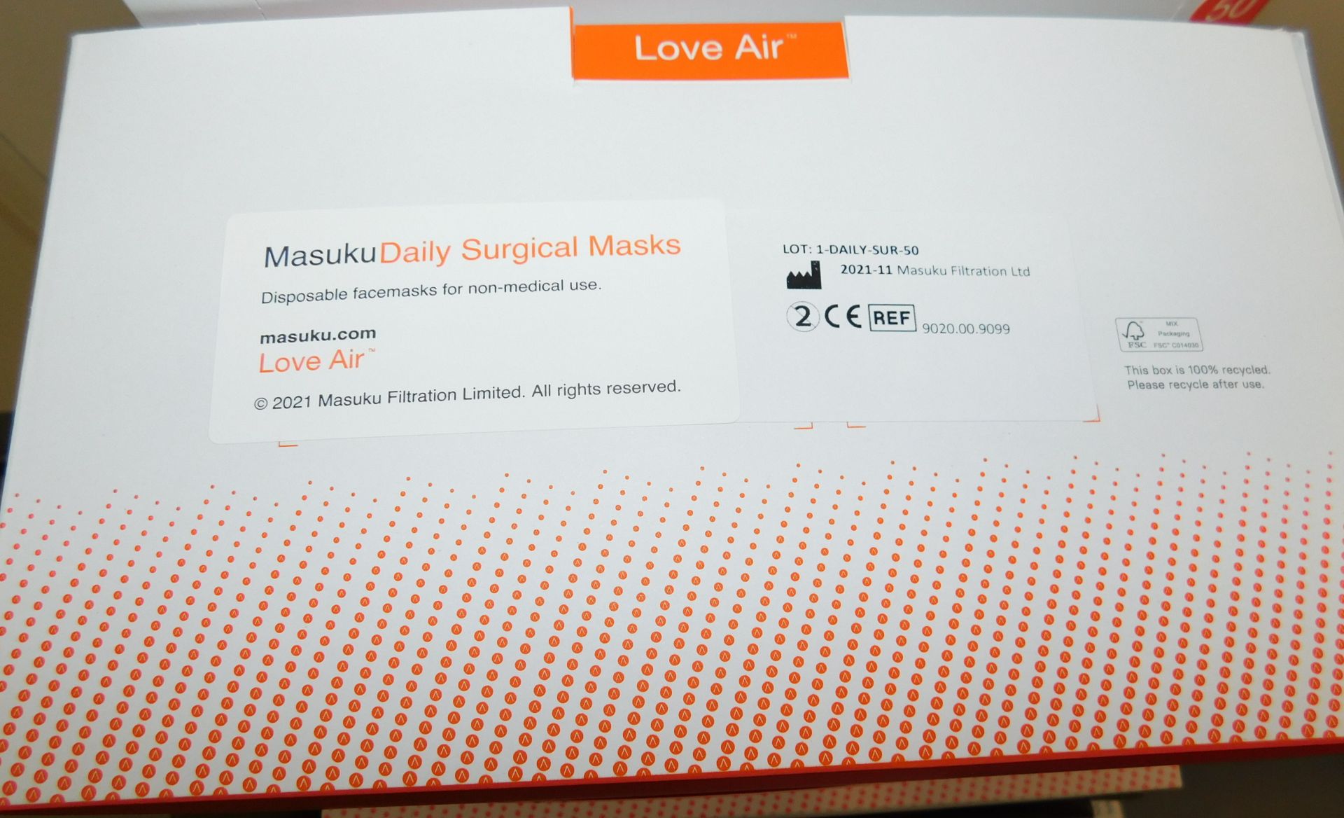 57 Packs of 50 Masuku Daily Surgical Face Masks - Image 4 of 4