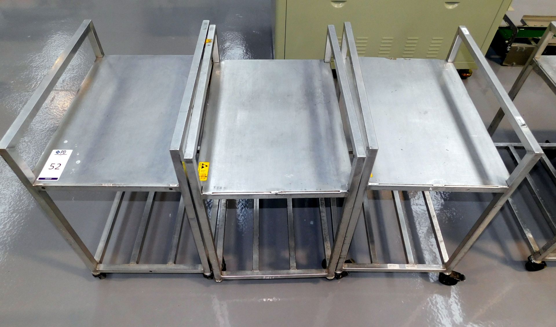 3 Aluminium 2-Tier Trollies