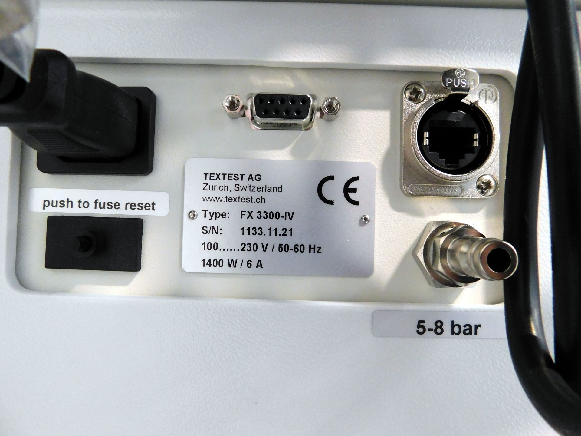 Tex Test FX3300 Labair Mark 4 Air Permeability Tester, Serial Number 1133.11.21 (2021) - Image 6 of 12