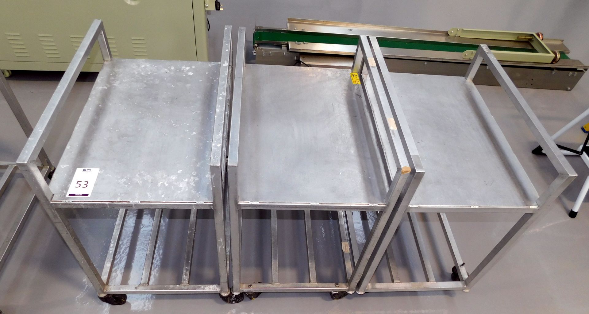 3 Aluminium 2-Tier Trollies