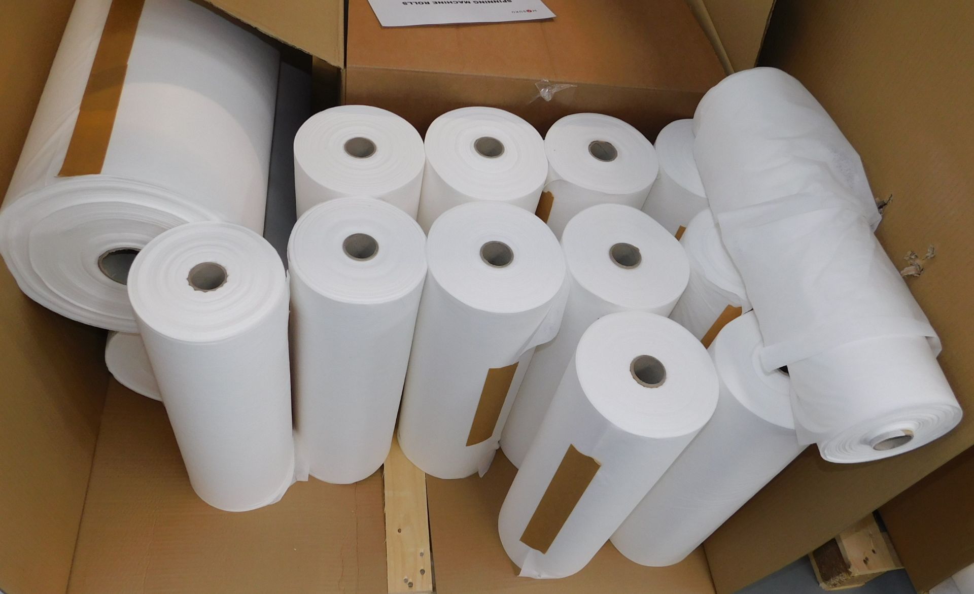 Contents of Stillage to include Viscose Fabric (Nylon Nanodot) Rolls, Cut to Fit Electrospinning - Image 4 of 4