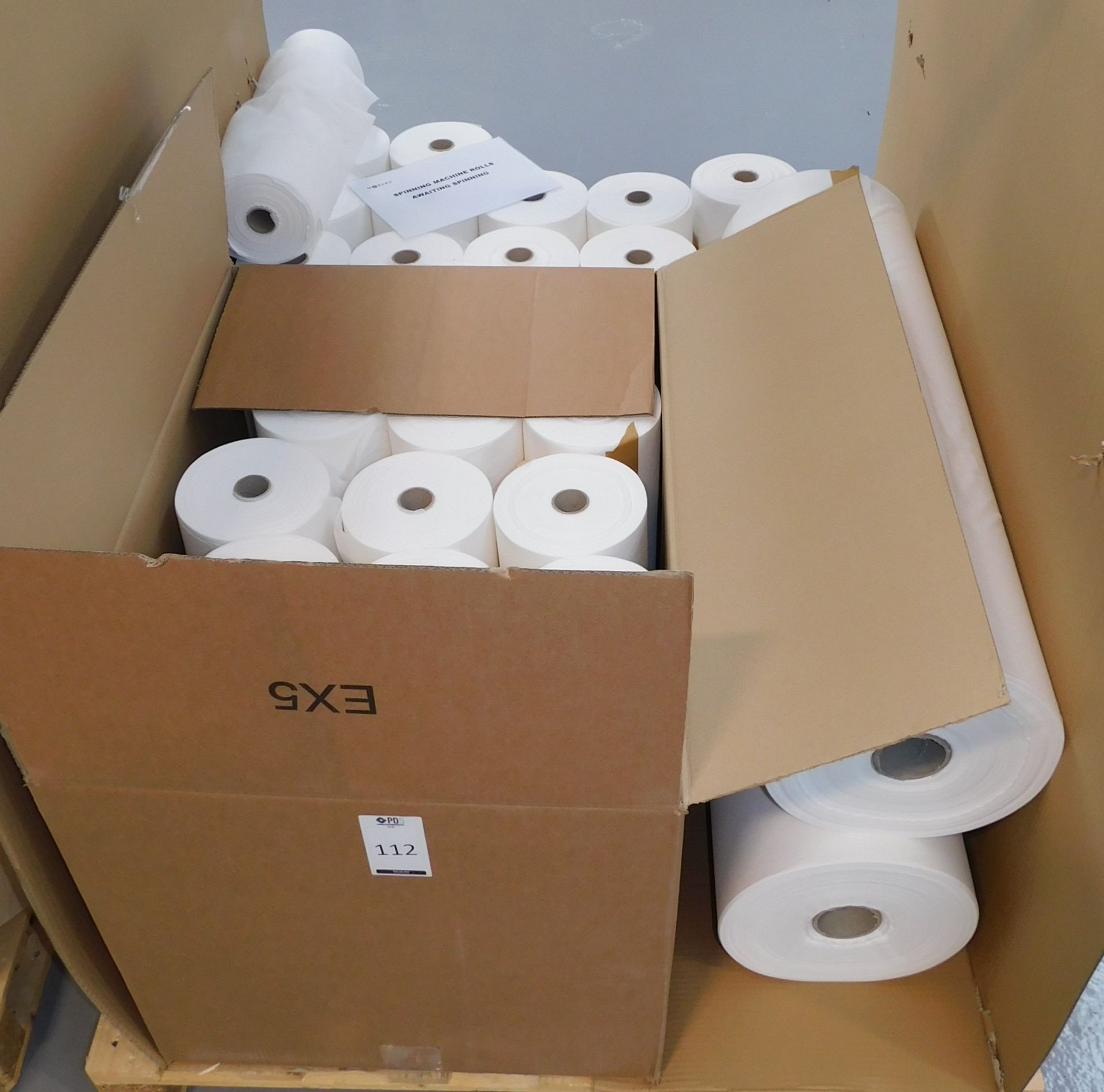 Contents of Stillage to include Viscose Fabric (Nylon Nanodot) Rolls, Cut to Fit Electrospinning