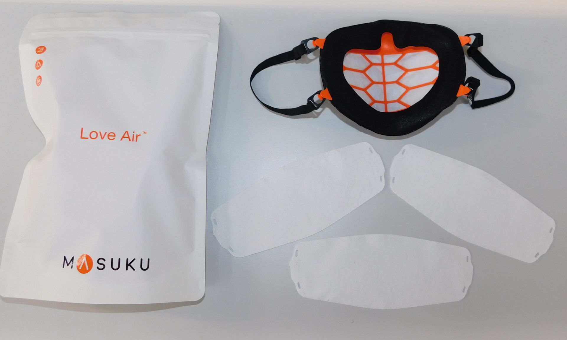 100 Masuku One Reusable Face Masks, Textured Black, Small (4 Boxes) - Image 2 of 3