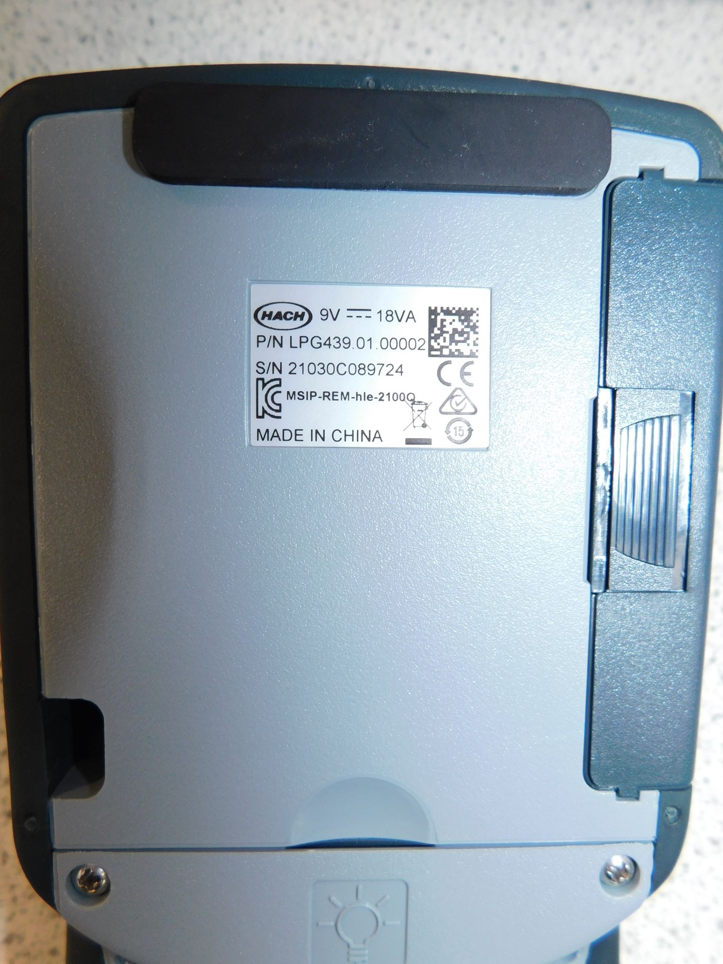 Hach 2100Q Turbidimeter, Serial Number 21030C089724, - Image 3 of 5
