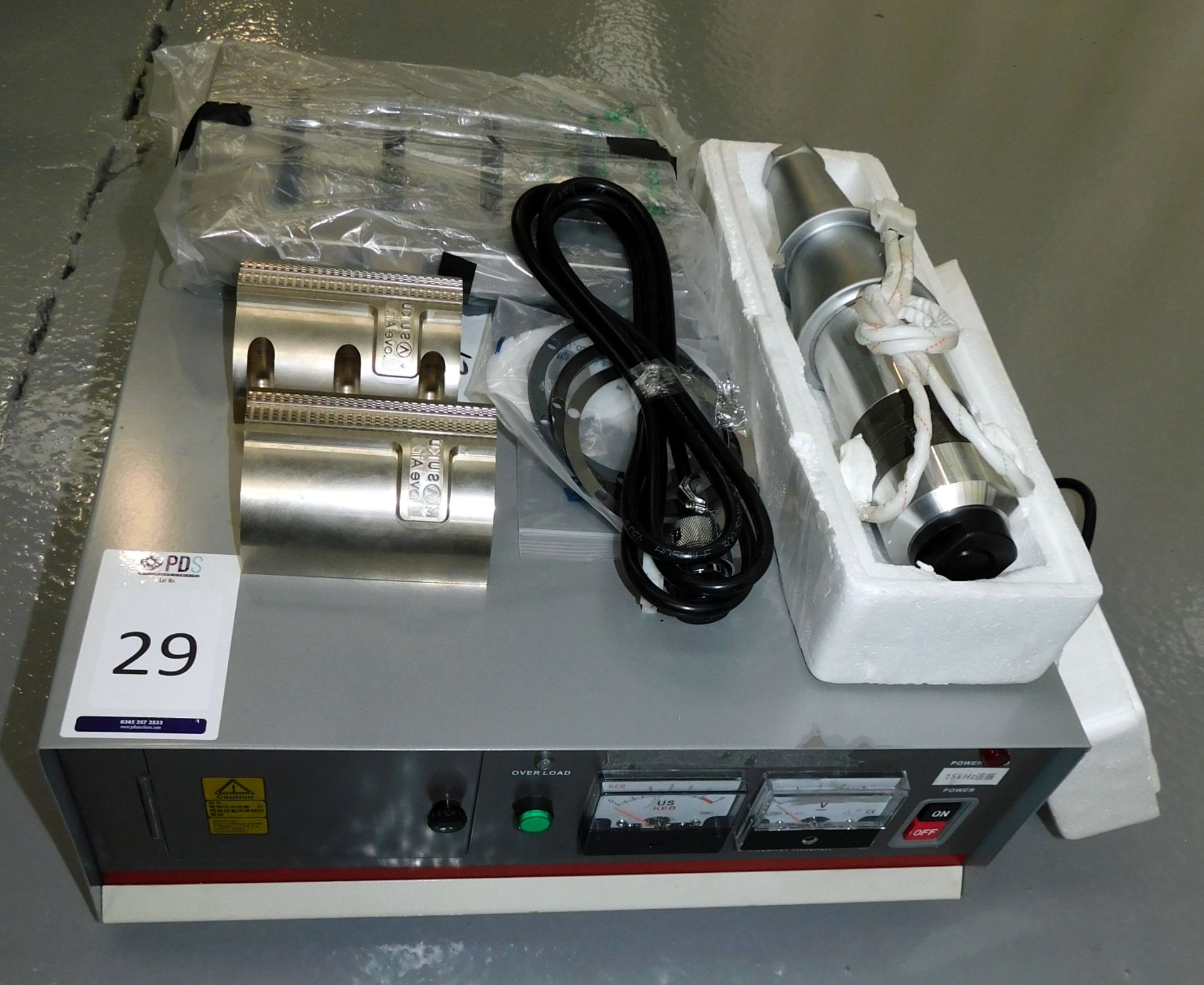 Ultrasonic Welding Assembly including Control Box & Horn