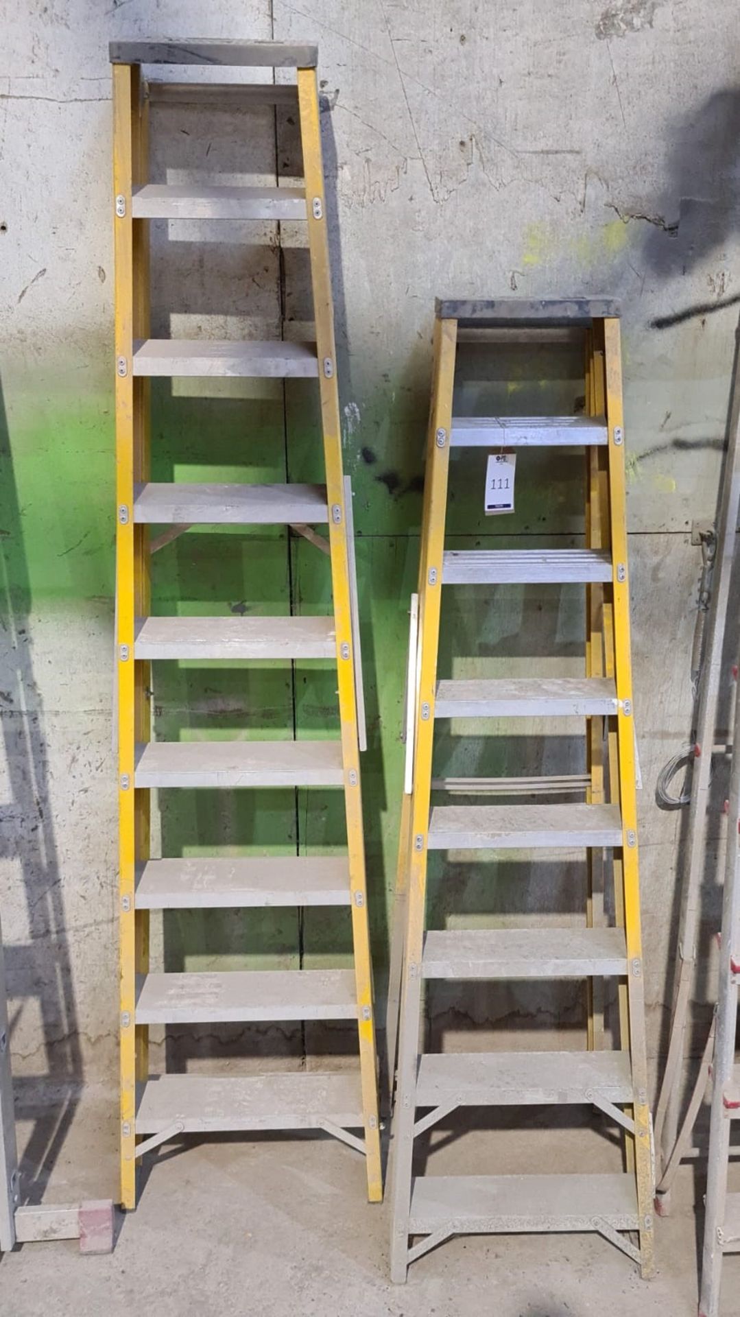 Two Pairs of Fibreglass Steps, 9-Tread & 8-Tread