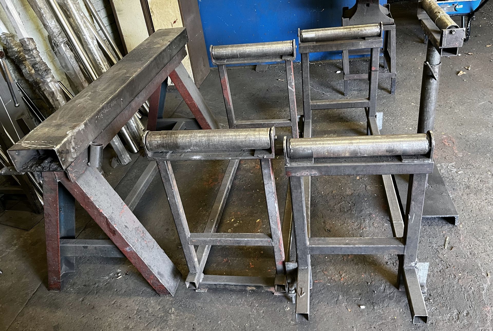 Three Roller Feed Stands & Heavy Duty Welding Trestle (Location: Tottenham. Please Refer to - Image 2 of 2