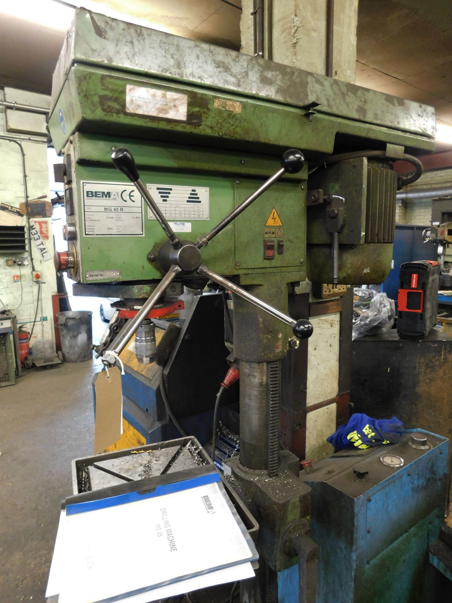 2006 Bema MG45R Drill with Rise & Fall Table Serial Number 7054 (Location: Tottenham. Please Refer - Image 2 of 9