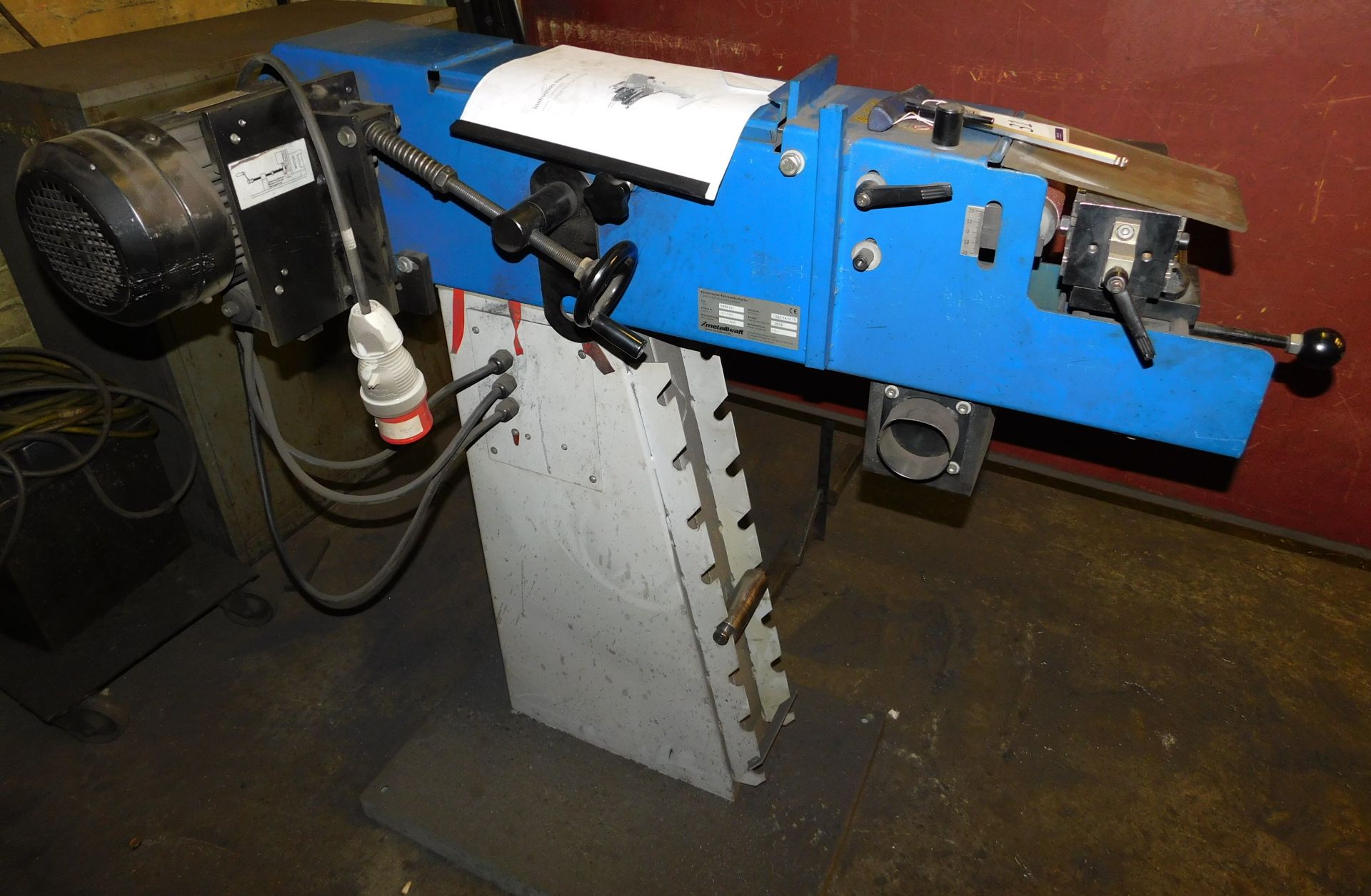 Metallkraft KRBS101 Combined Tube Belt Sander, Serial Number 3921001, 400v (Location: Tottenham. - Image 2 of 8