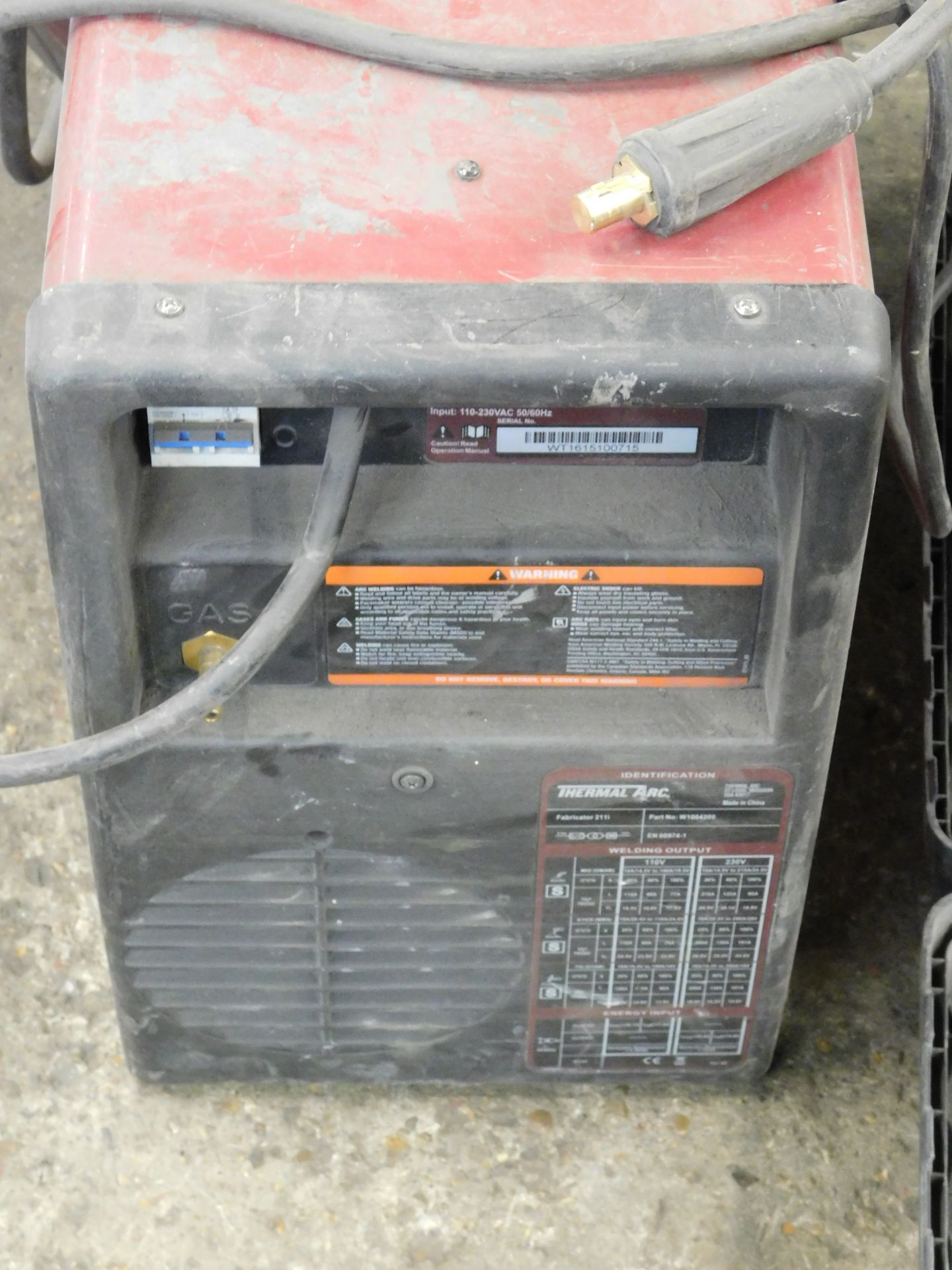 Thermal Arc Fabricator 211i Thermal Arc Welder, 110v (Location: Tottenham. Please Refer to General - Image 3 of 5