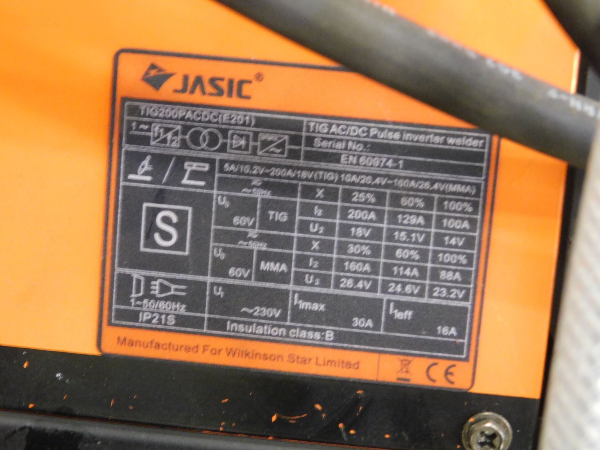 Jasic Pro TIG 200P AC/DC Pulse Mini Digital Inverter Welder, 240V (Location: Tottenham. Please Refer - Image 3 of 3