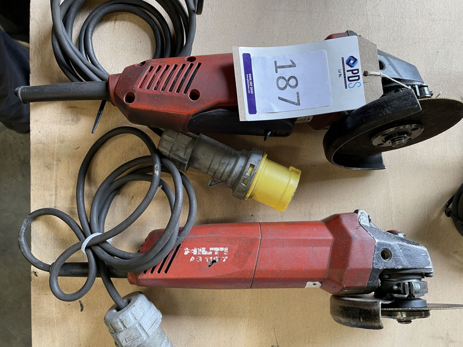 Two Hilti AG115-7 Grinders, 110v (Location: Tottenham. Please Refer to General Notes)