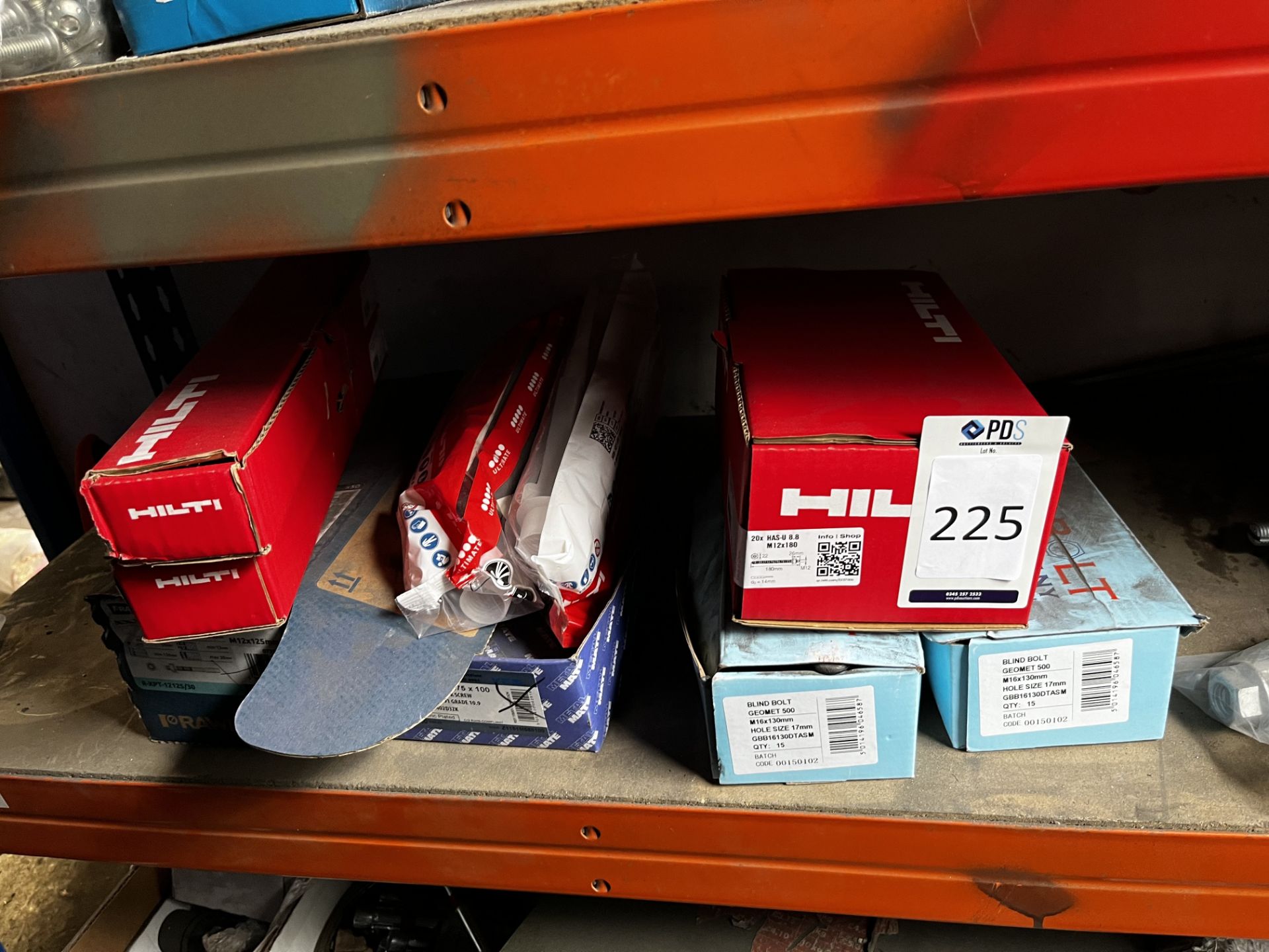 Rawl Plugs & Blind Bolt Fixings etc. (Location: Tottenham. Please Refer to General Notes)