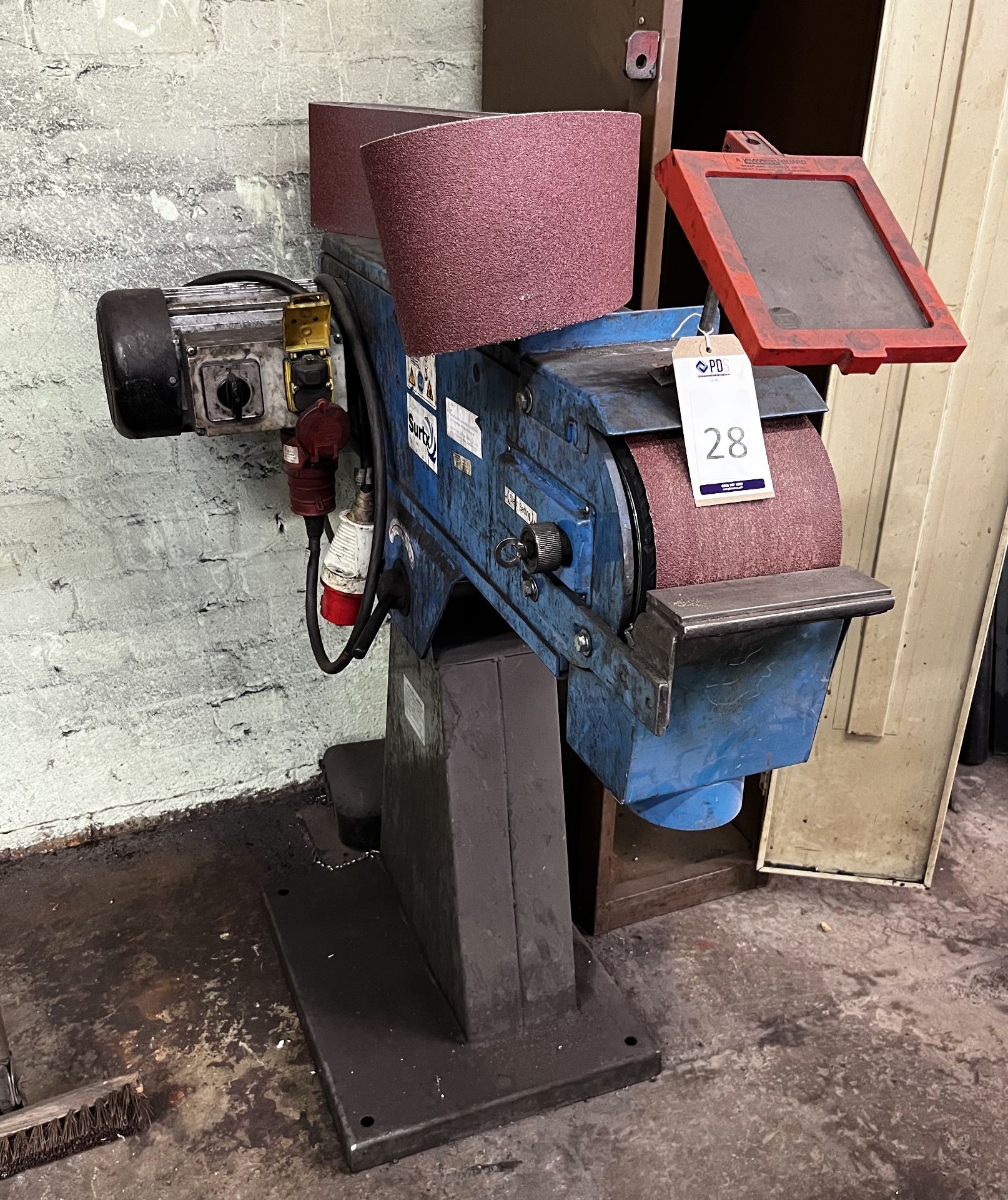 Surtech Metal Linisher/ Sander with Spare Belts (Location: Tottenham. Please Refer to General