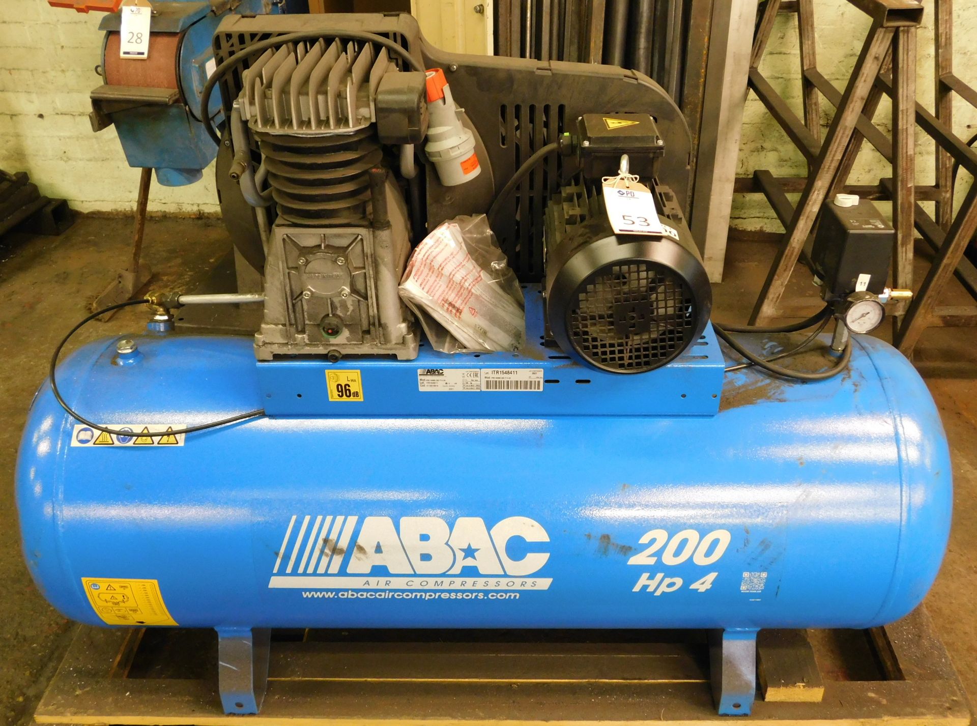 ABAC Pro B4900200FT4 Receiver Mounted Compressor (2021) (Location: Tottenham. Please Refer to