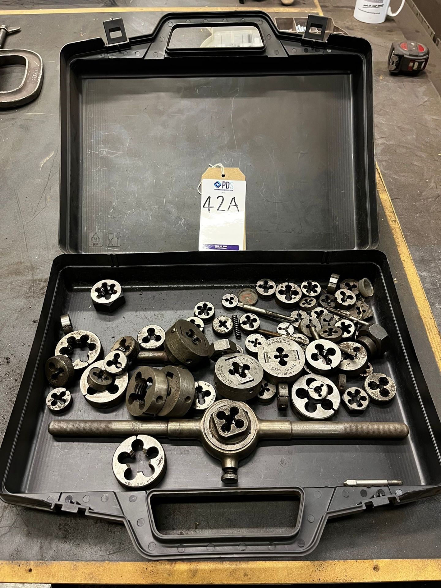 Box of Assorted Tap & Dies (Location: Tottenham. Please Refer to General Notes)