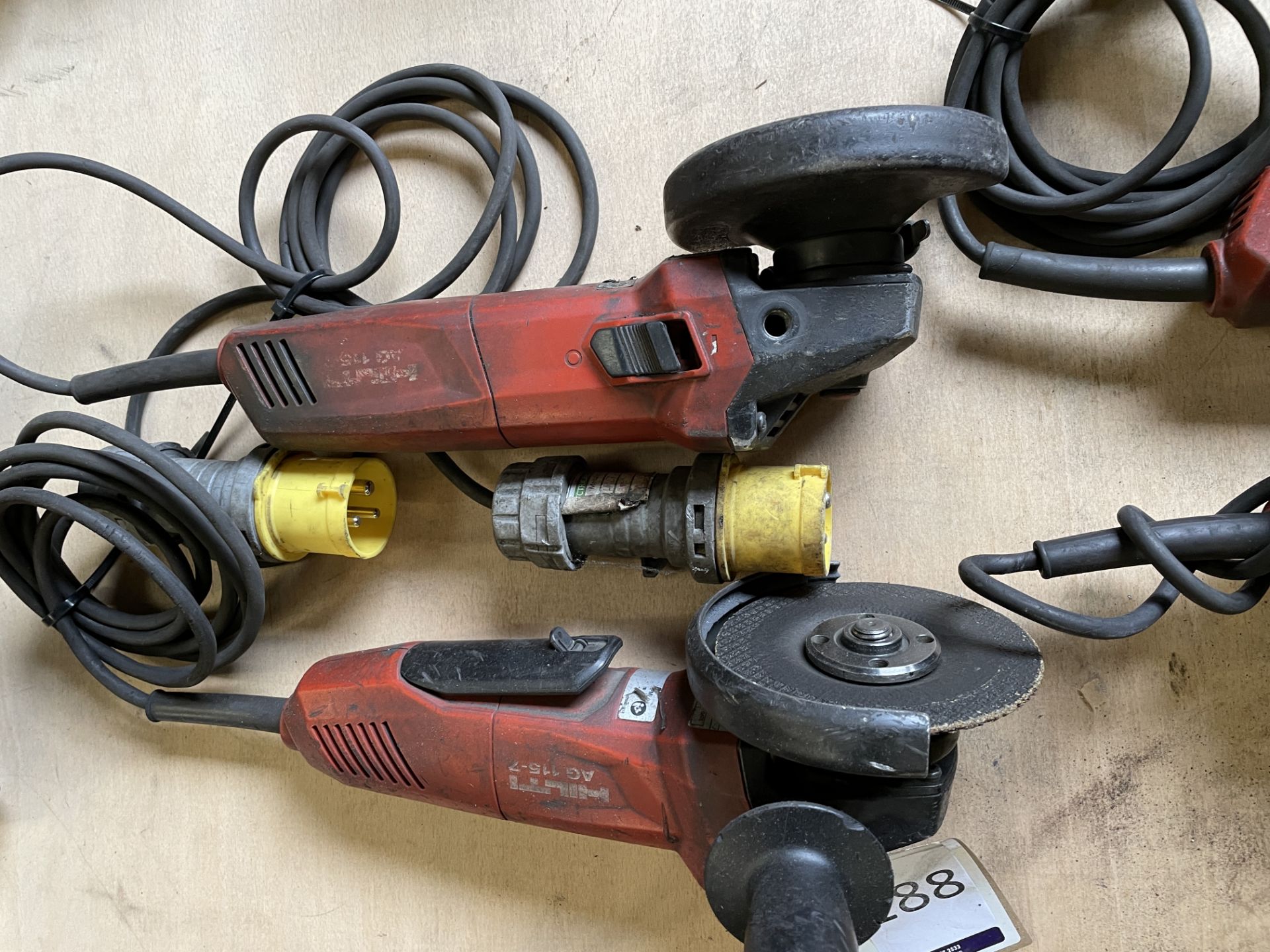 Two Hilti AG115-7 Grinders, 110v (Location: Tottenham. Please Refer to General Notes)