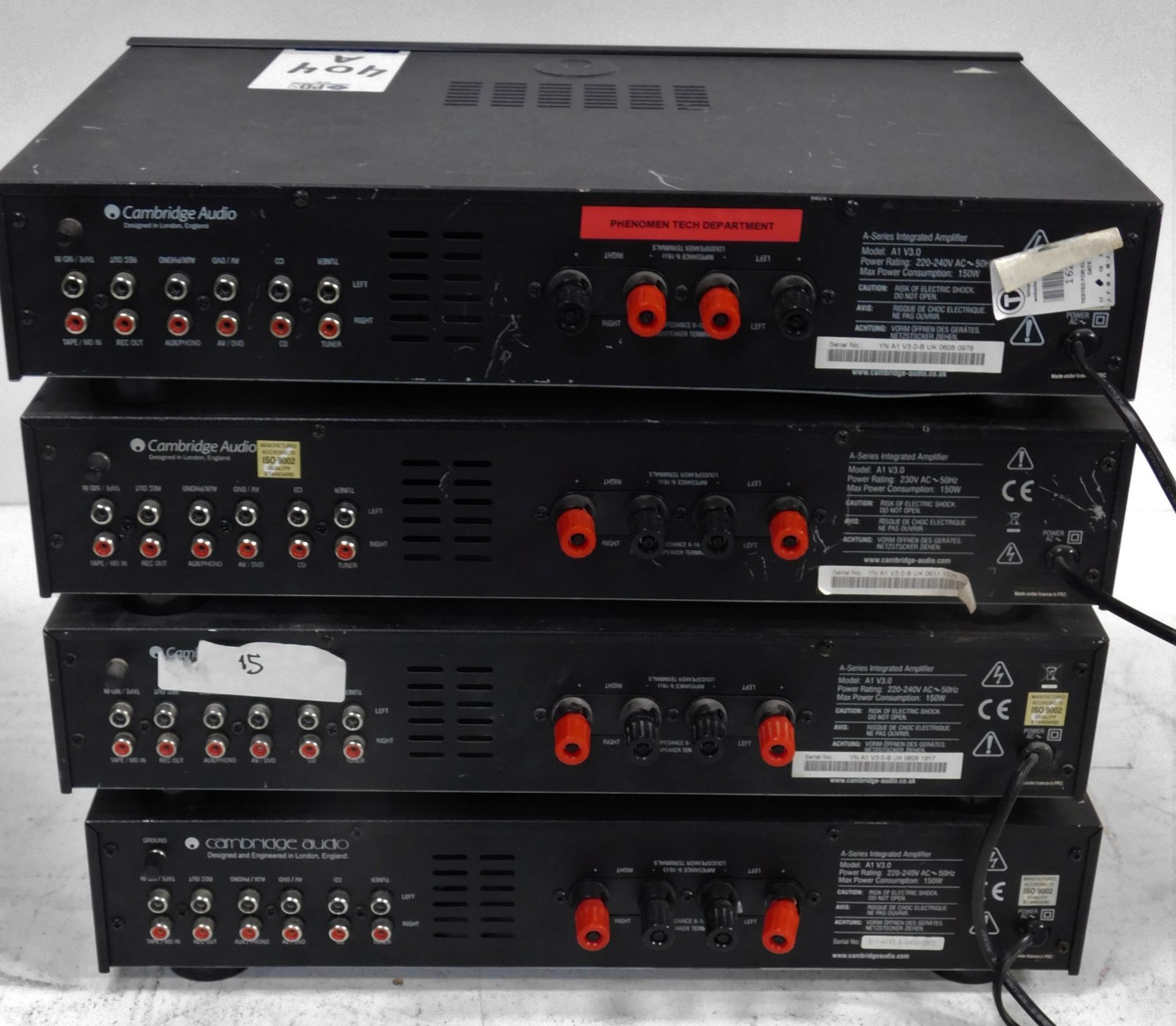 4 Cambridge Audio A1 Integrated Amplifiers (Location: Brentwood. Please Refer to General Notes) - Image 2 of 2