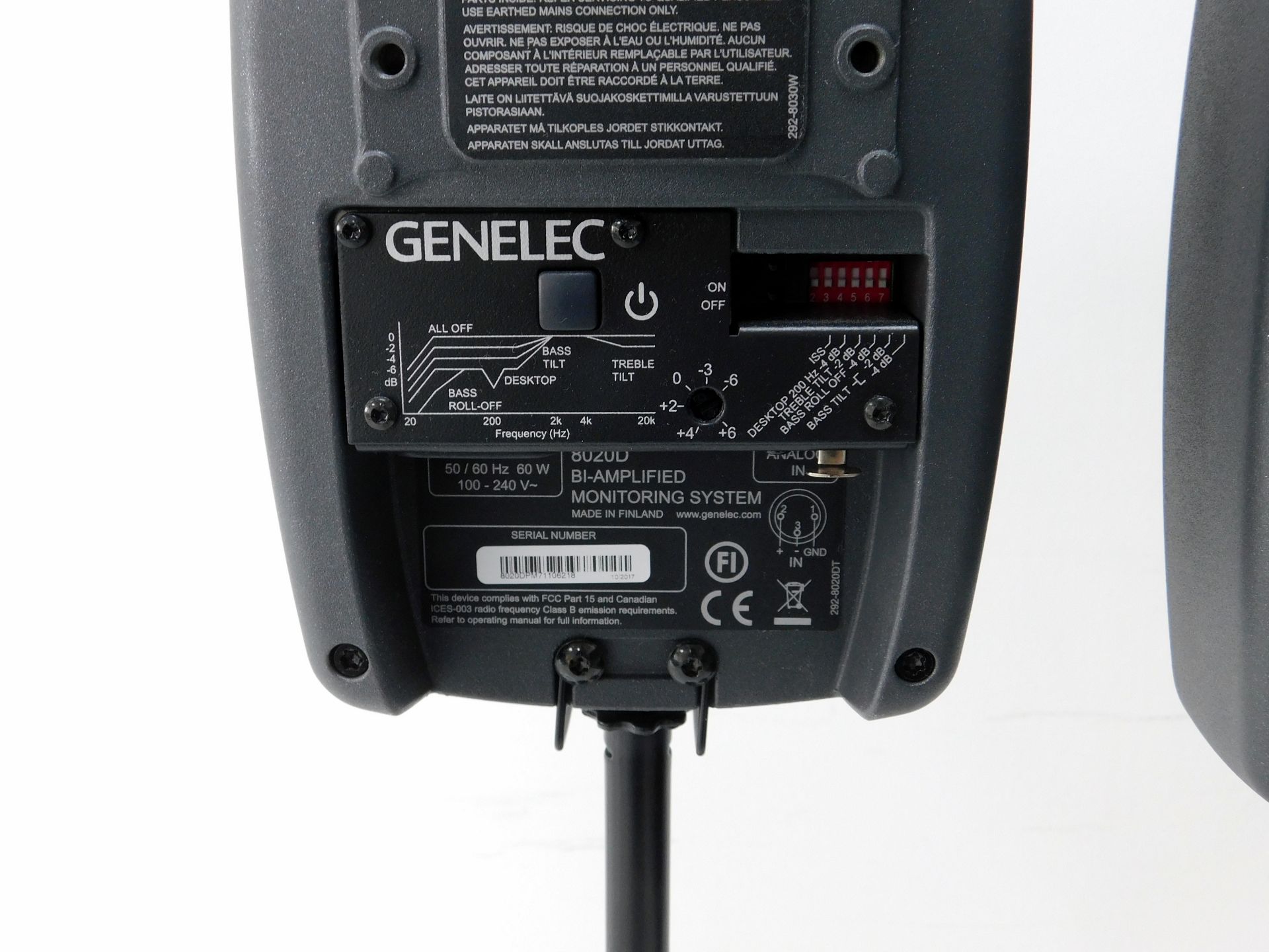 Pair of Genelec 8020D Bi-Amplified Monitor Speakers with Stands (Location: Westminster. Please Refer - Image 2 of 3