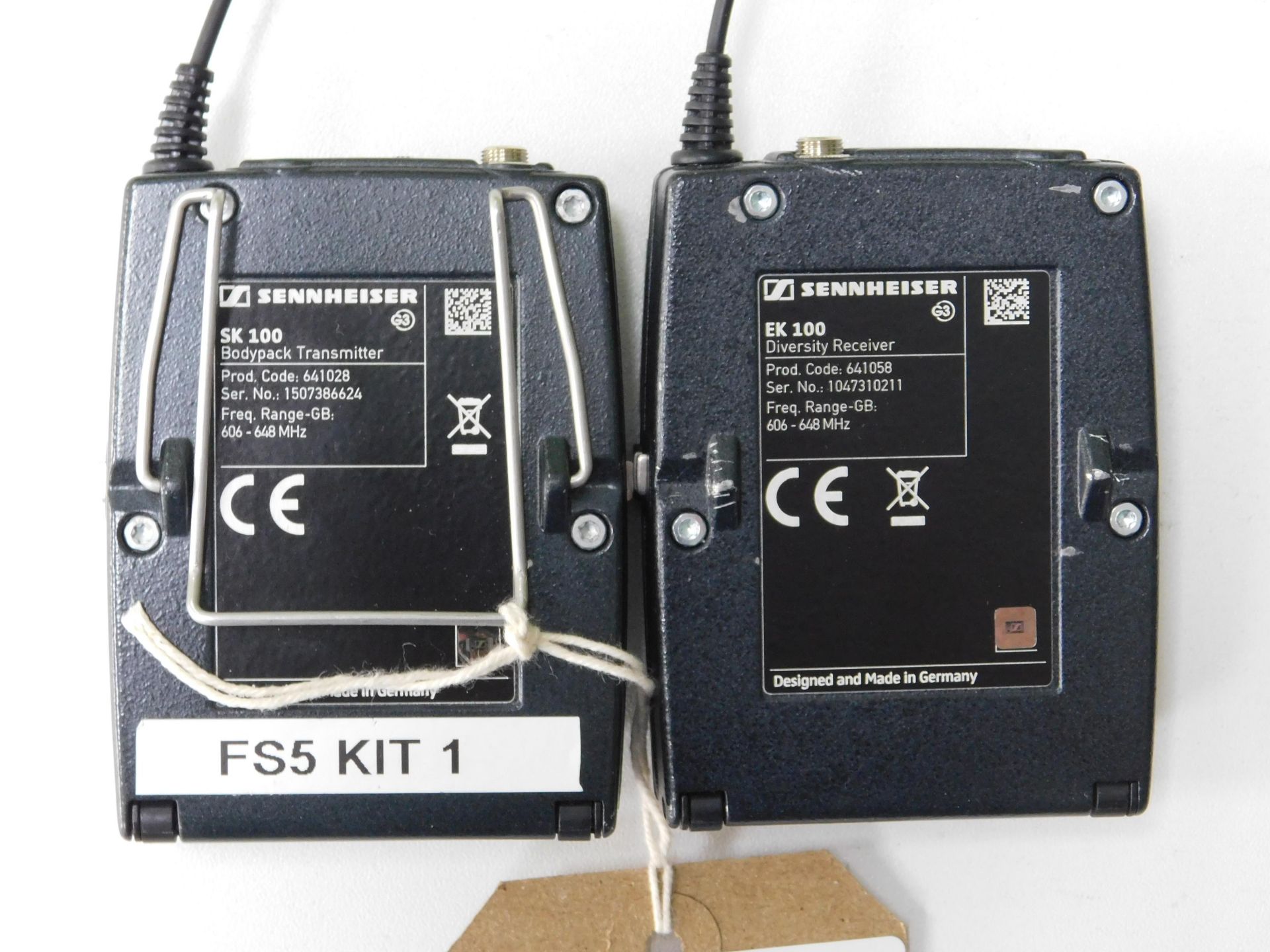 Sennheiser SK100 Body Pack Transmitter with Sennheiser EK100 Body Pack Receiver (Location: - Image 2 of 2