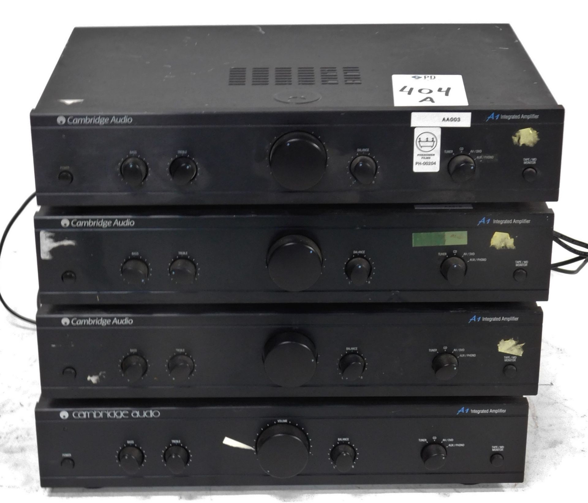 4 Cambridge Audio A1 Integrated Amplifiers (Location: Brentwood. Please Refer to General Notes)