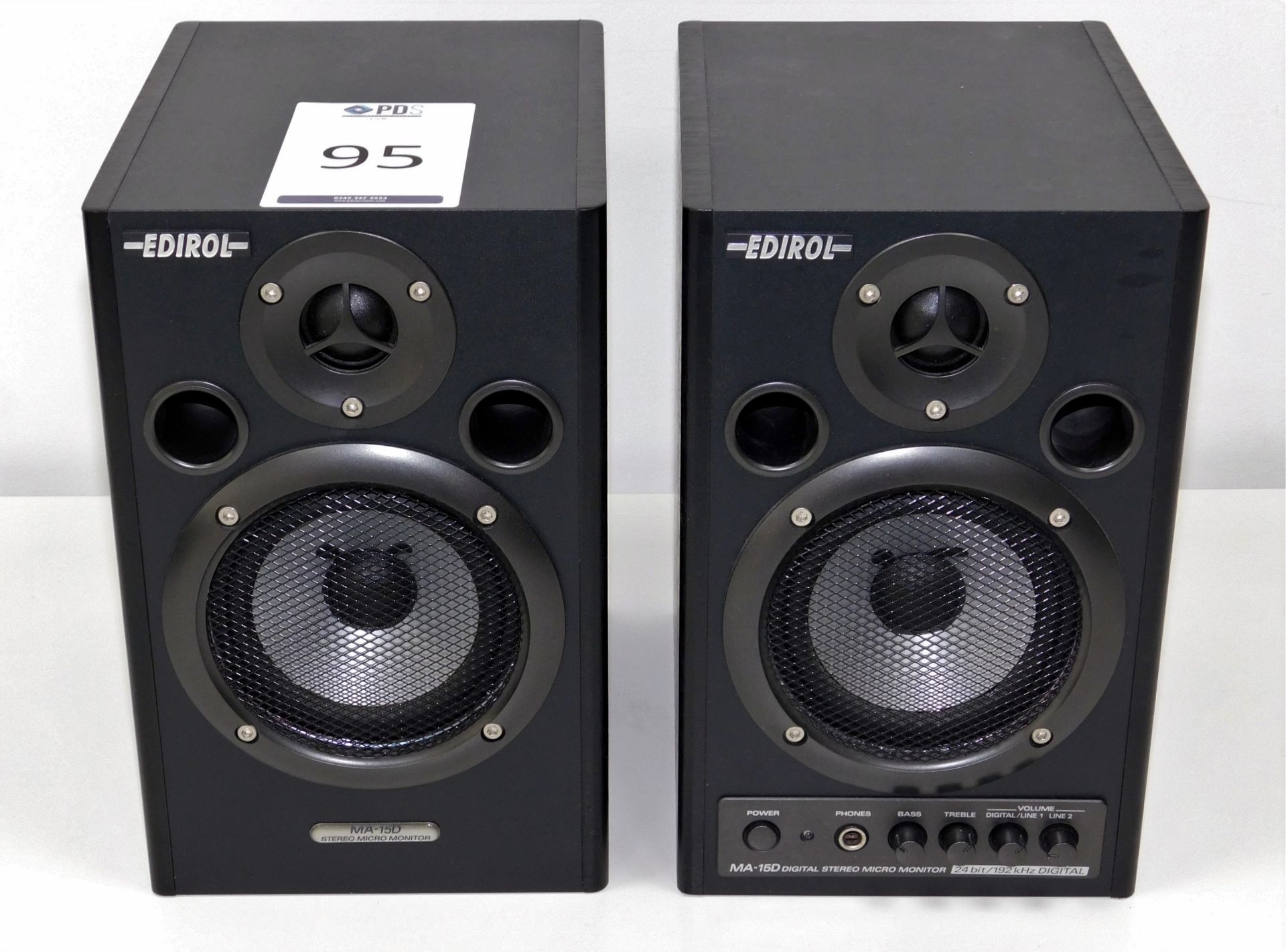 Pair of Edirol MA15DBK Speakers (Location: Westminster. Please Refer to General Notes)