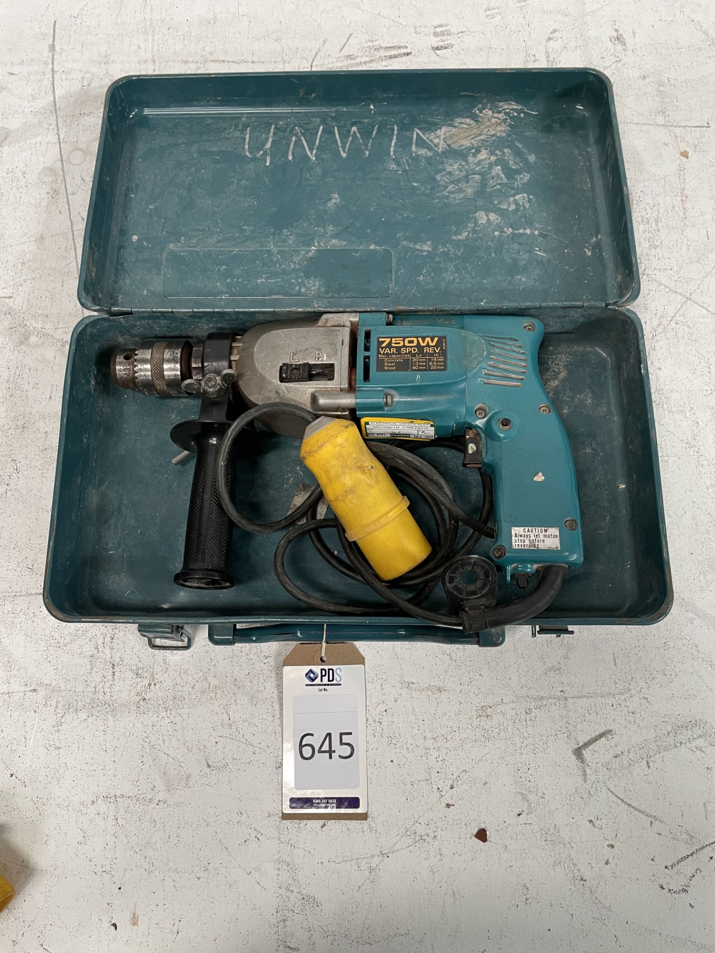 Makita HP2010N Hammer Drill, 110v (Location: Brentwood. Please Refer to General Notes)