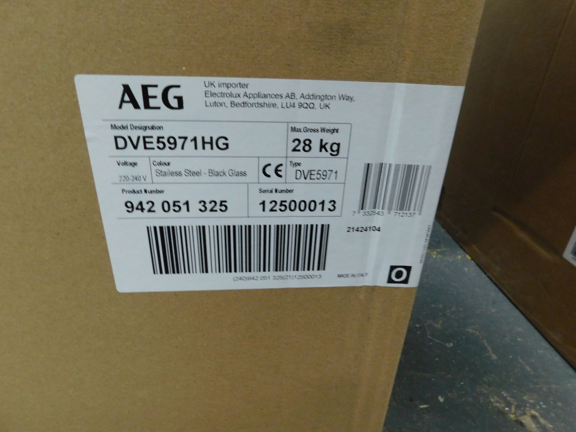 AEG DVE5971HG 9000 SilenceTech Cooker Hood, Serial Number: 12500013 (Location Walsall. Please - Image 3 of 3