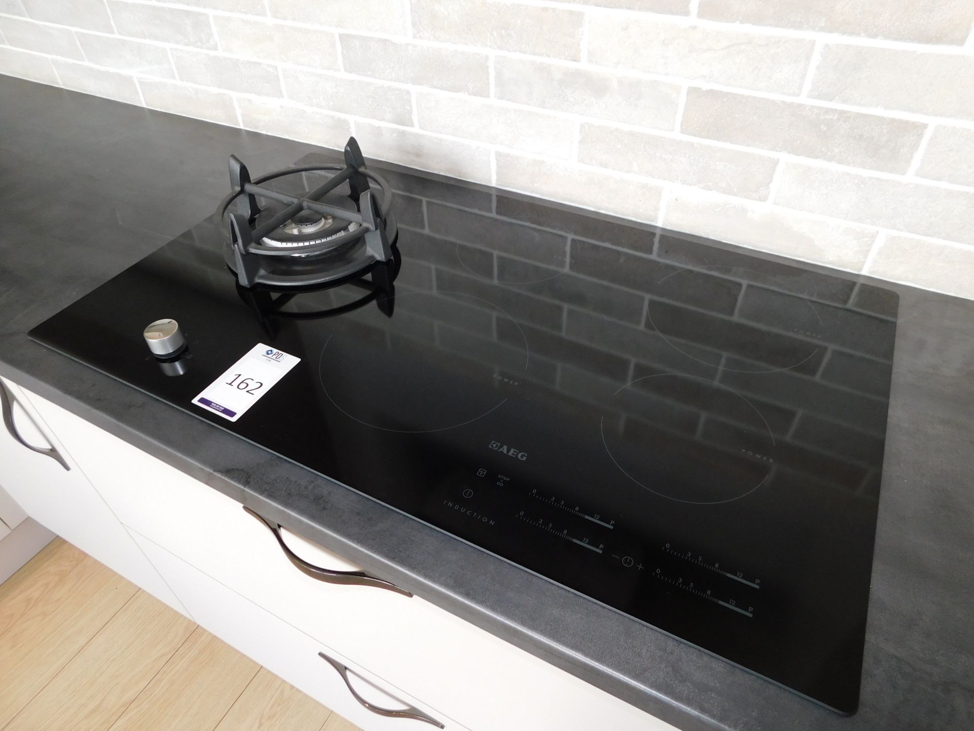 AEG HD955100NB Built-In Gas/Induction Hob, Ex-Display (88cm x 52cm) (Collection Must be Monday 4th