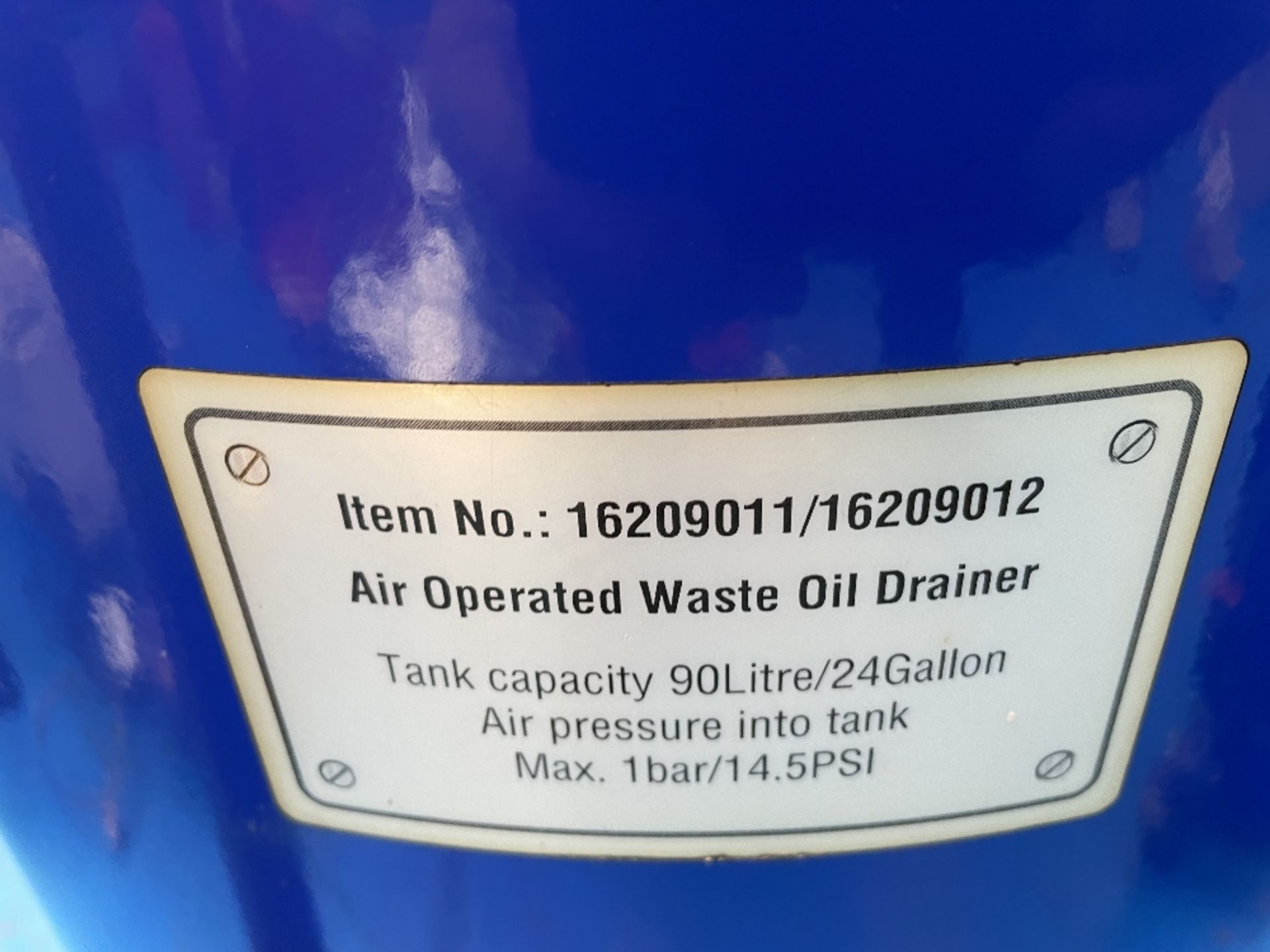 Redashe Pneumatic Mobile Waste Oil Drainer  (Location Surbiton . Please Refer to General Notes) - Image 2 of 2
