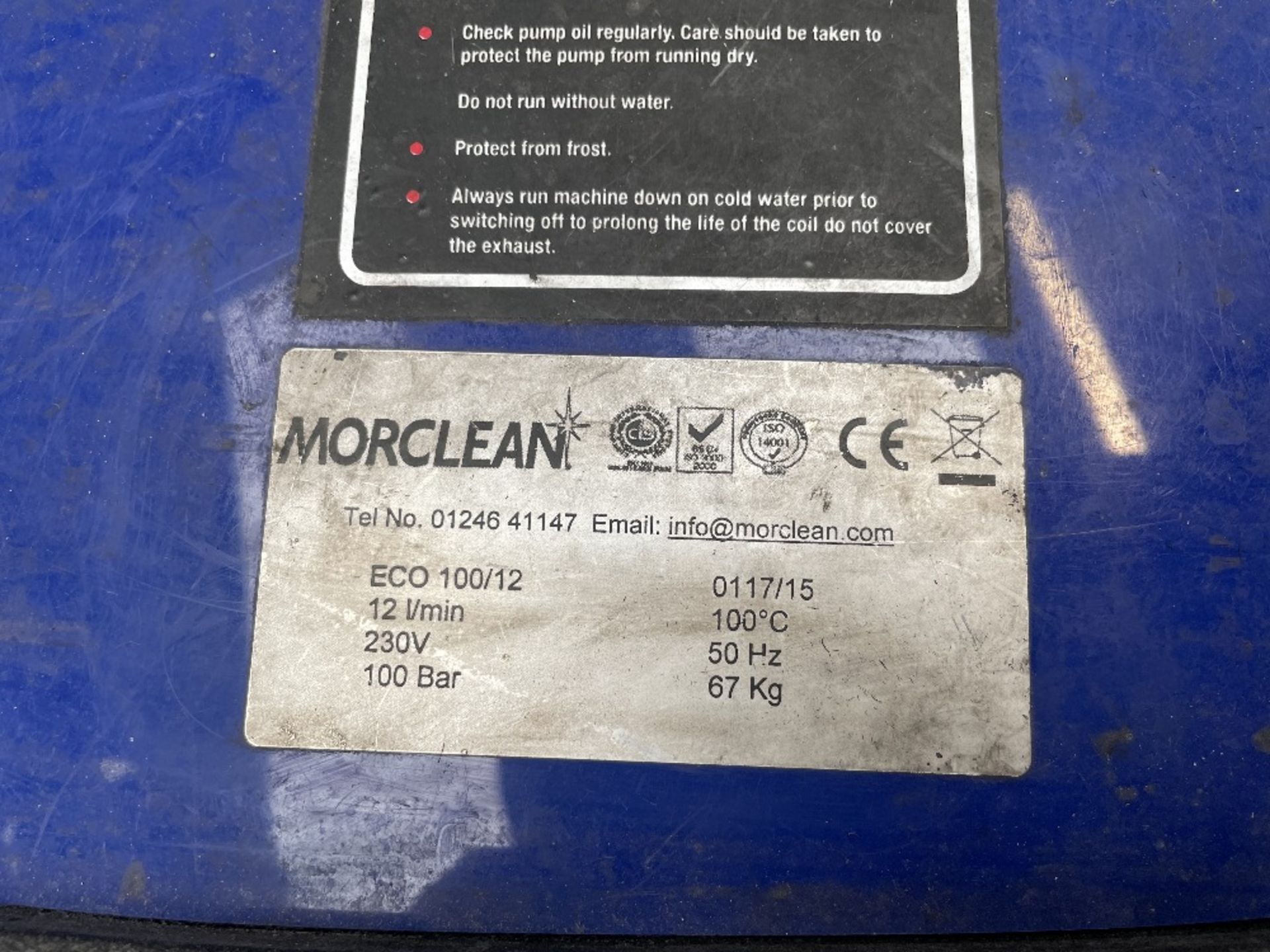 Morclean Eco100/12 Mobile Diesel Pressure Washer, Idromatic 230v 100BAR (Location Surbiton . - Image 2 of 2