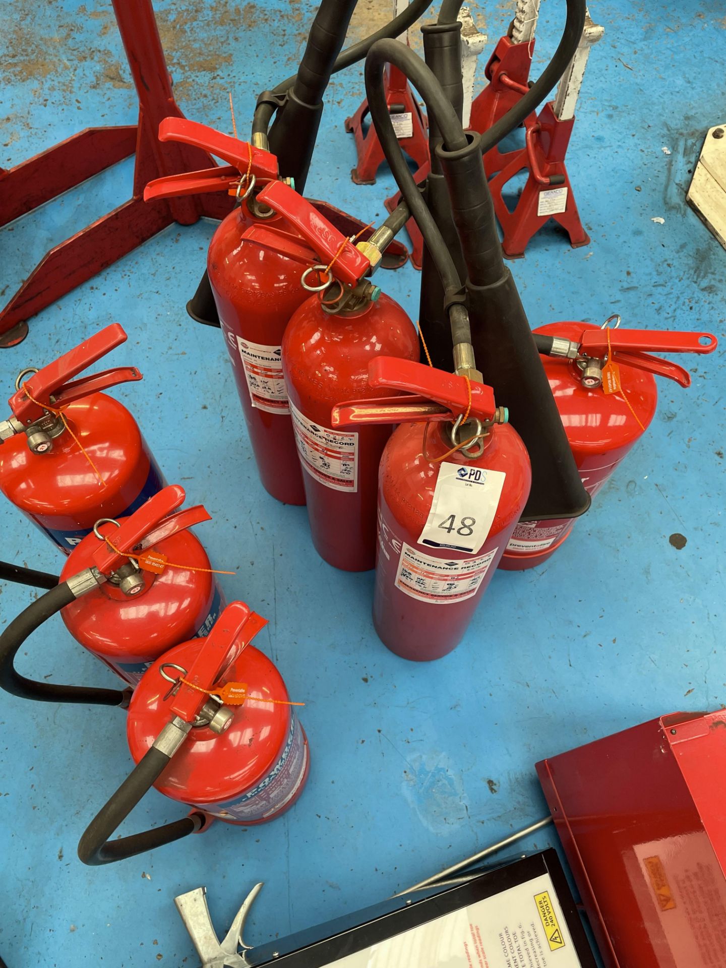 7 Various fire extinguishers (Location Surbiton . Please Refer to General Notes)