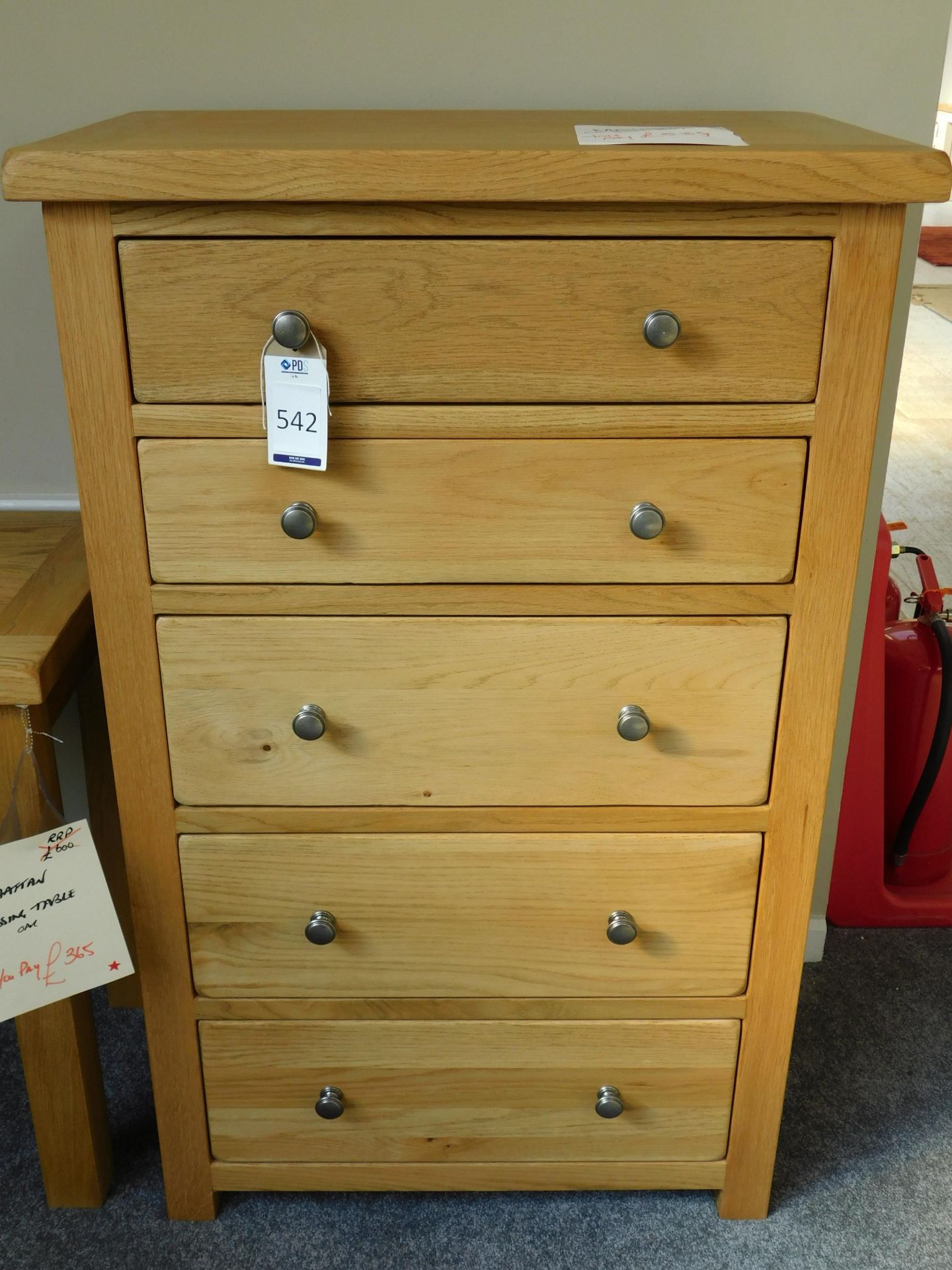 Manhattan Chest of Five Drawers (Location: Market Harborough. Please Refer to General Notes)