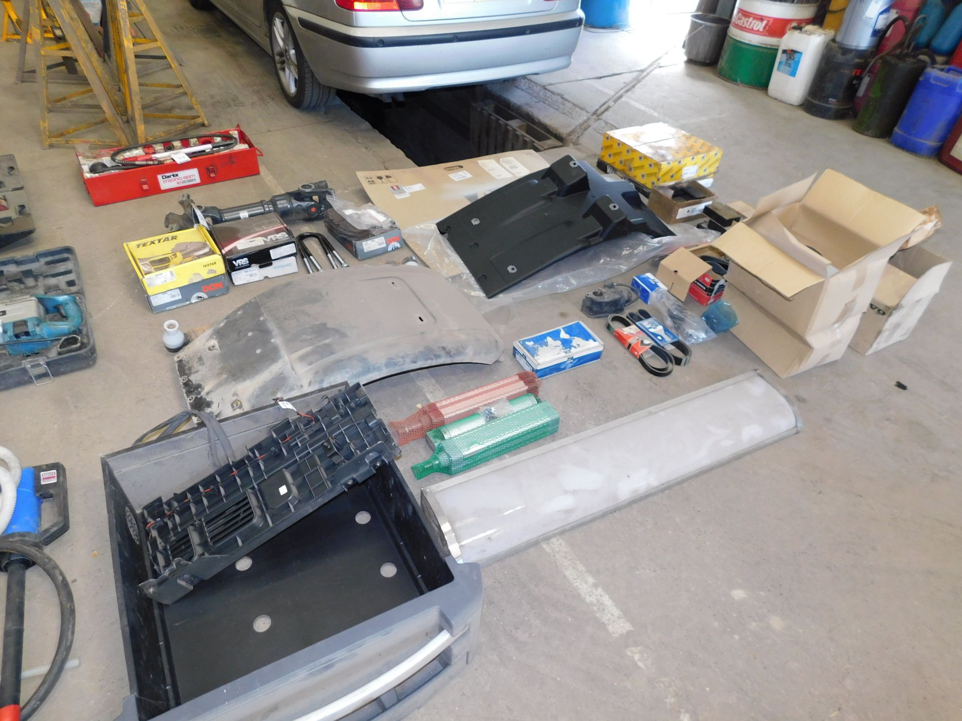 Quantity of Assorted Parts including New Prop Shaft, Springs, Brake Pads etc (Location: Bristol.