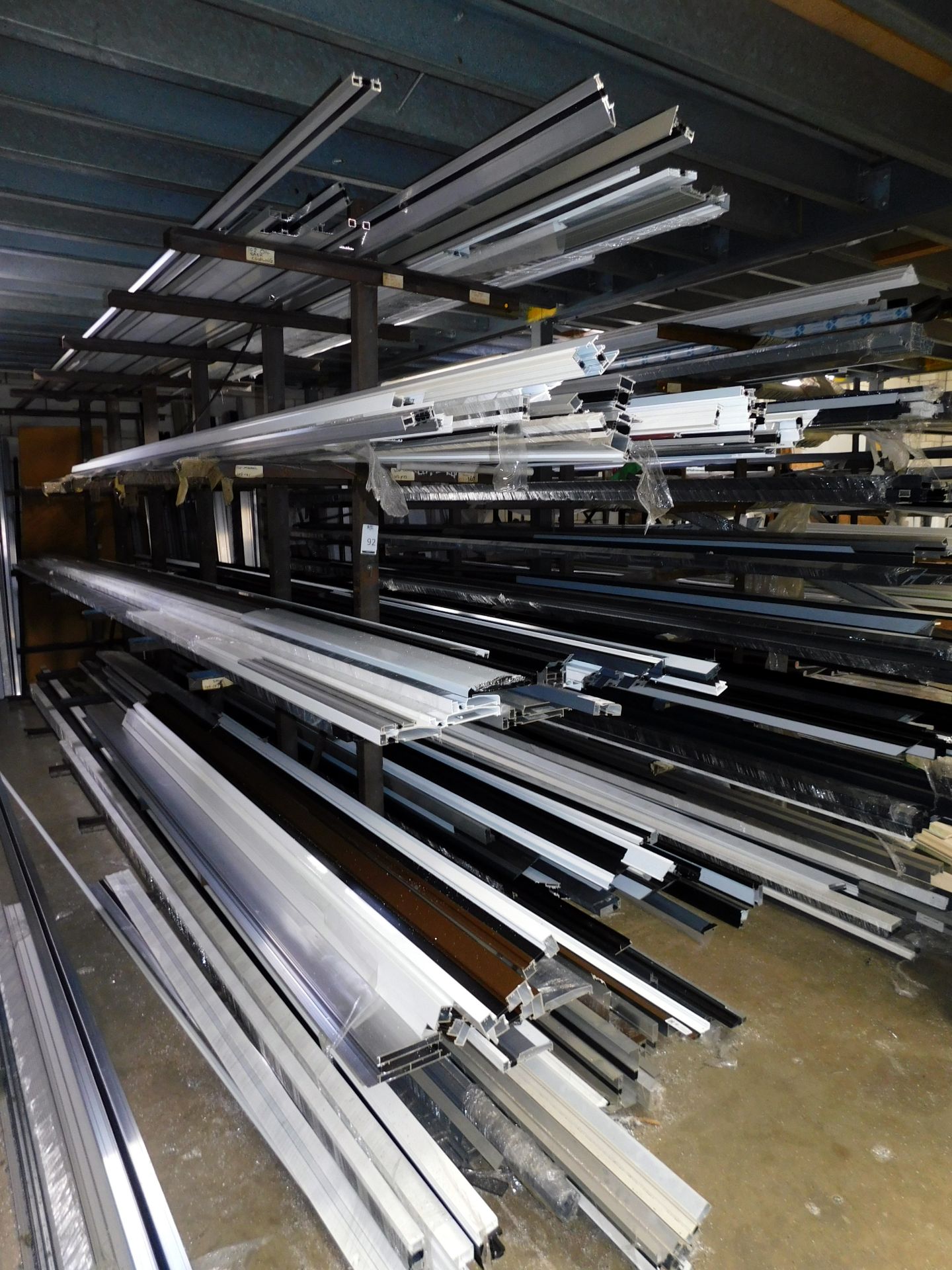 Quantity of Aluminium Lengths Within Stock Rack (Collection Thursday 8th September) (Location: