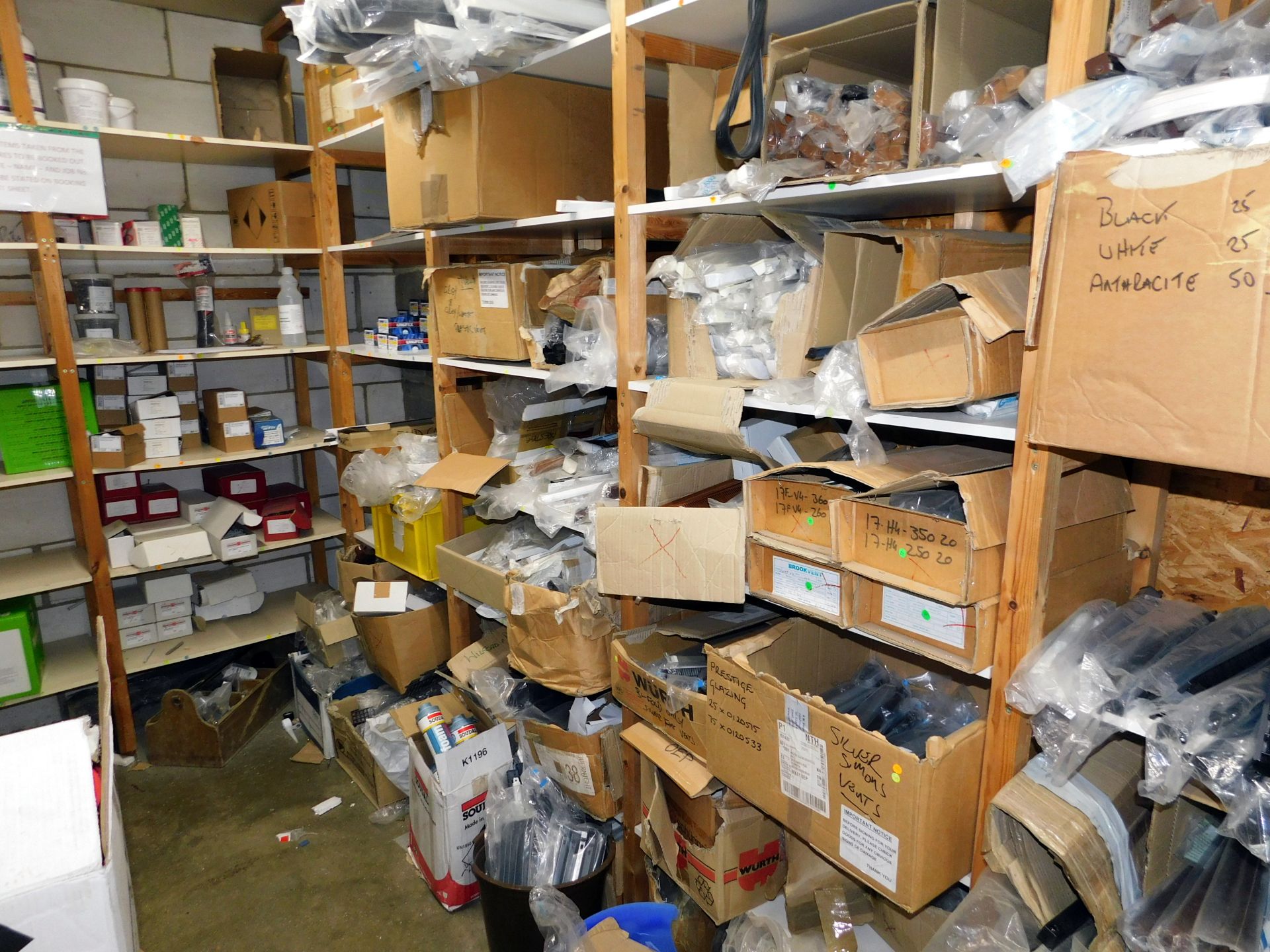 Contents of Room of Assorted Mastics, Screws, Consumables Etc (Location: Bedford. Please Refer to - Image 5 of 6