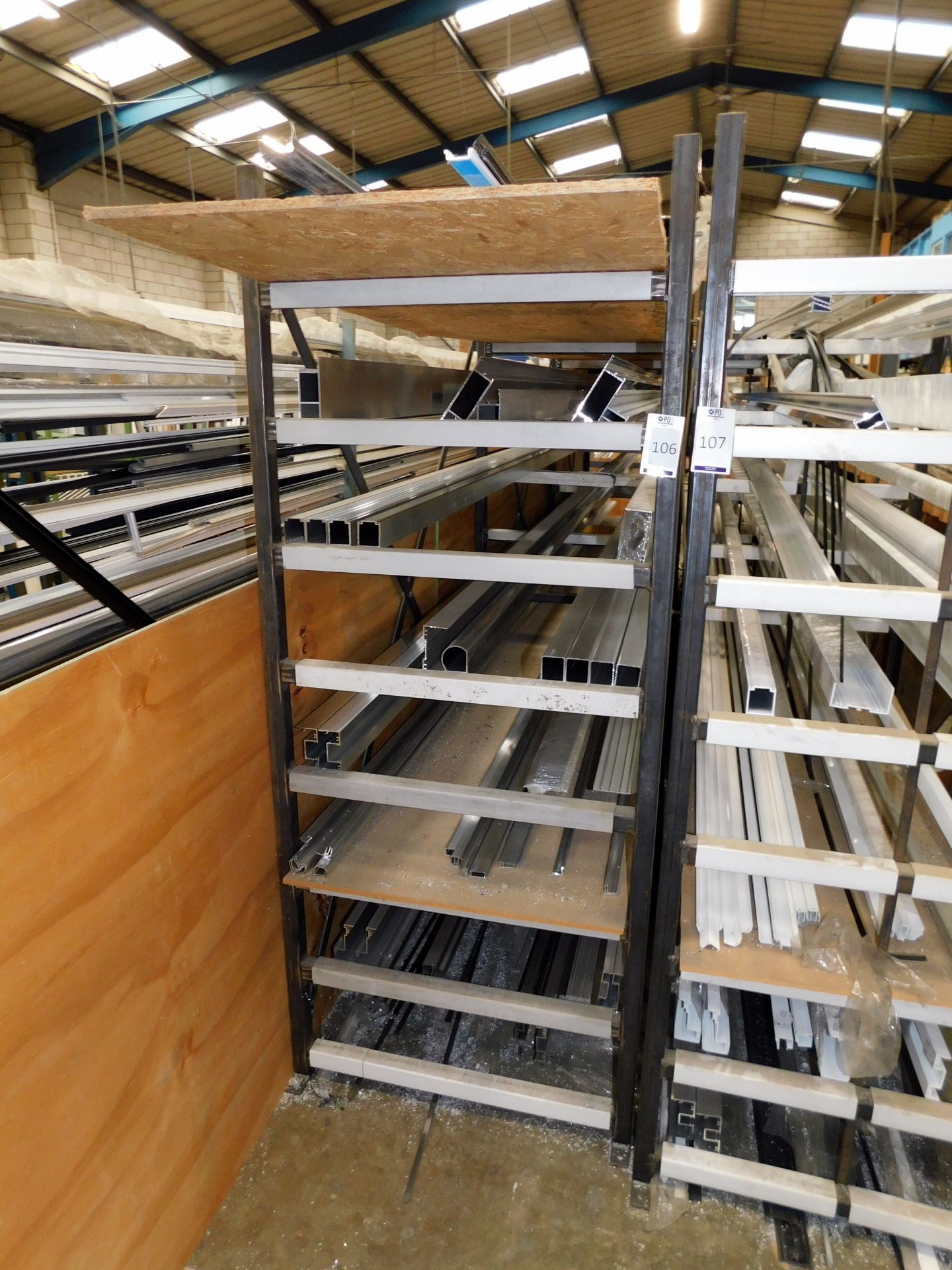 Multi-Tier Steel Framed Stock Rack & Contents (Location: Bedford. Please Refer to General Notes)