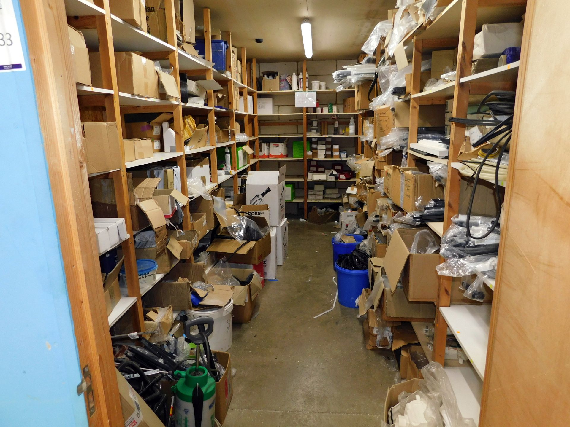 Contents of Room of Assorted Mastics, Screws, Consumables Etc (Location: Bedford. Please Refer to