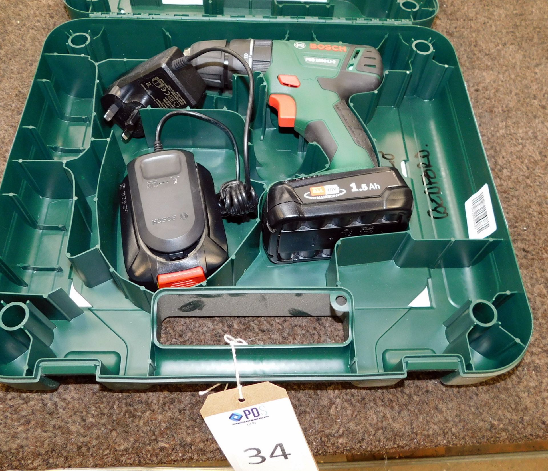 Bosch PSB1800LI-2 Cordless Drill with 2 Batteries & Charger (Location: Bedford. Please Refer to