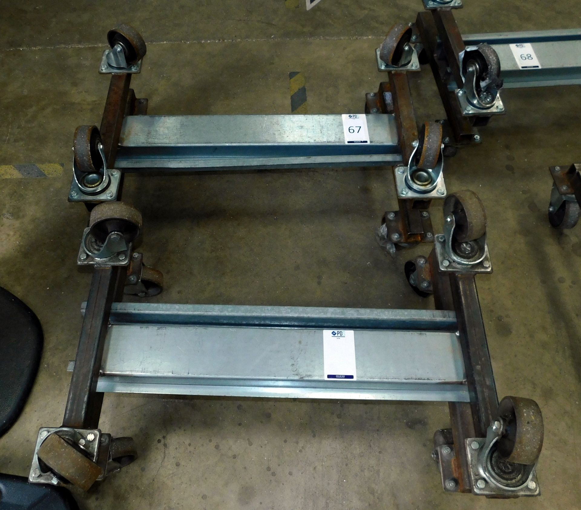 2 Pairs of Steel Framed Trollies (Location: Bedford. Please Refer to General Notes)