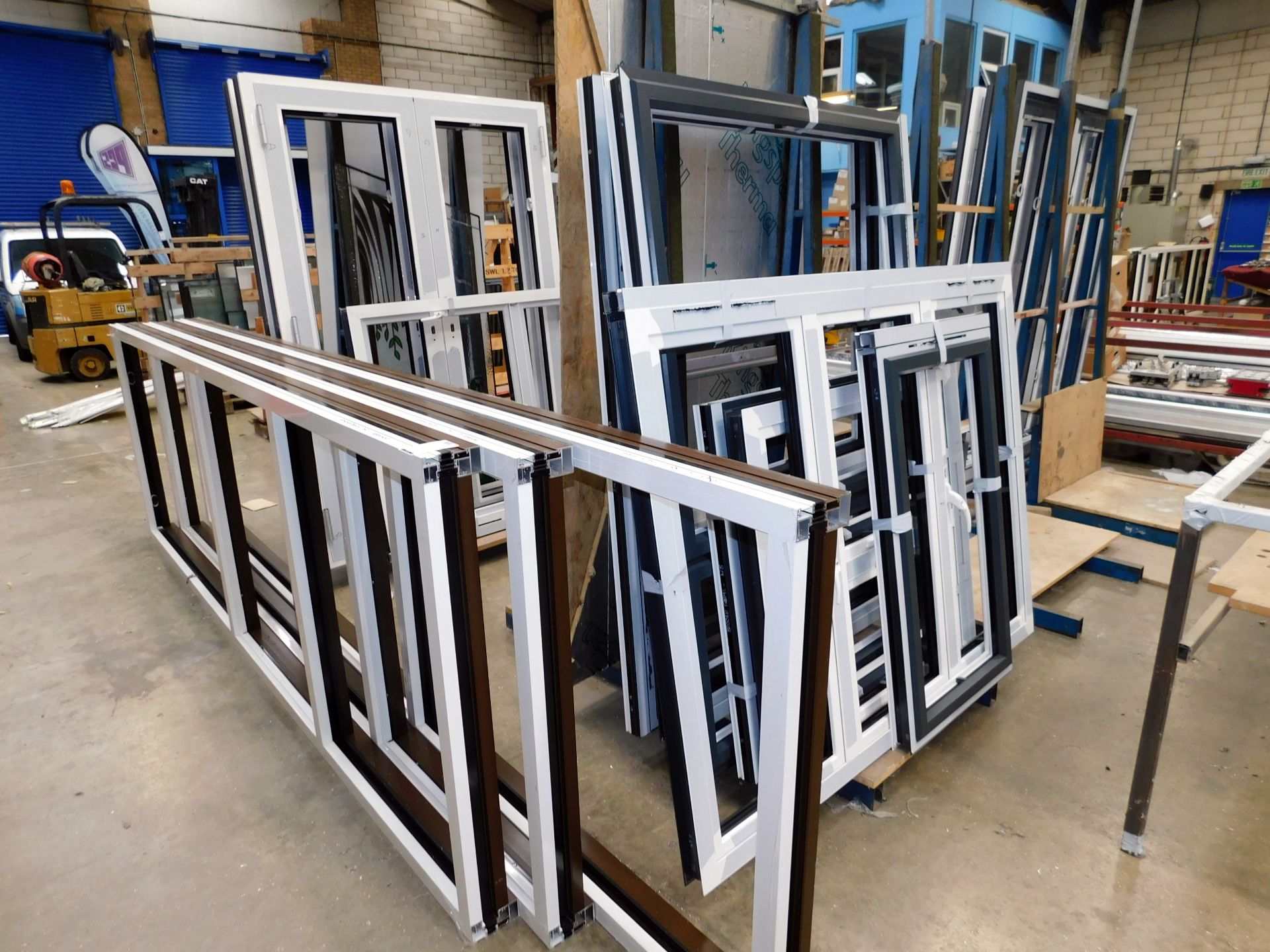 Quantity of Aluminium Framed Windows, Doors & Small Quantity of Glass (Collection Thursday 8th