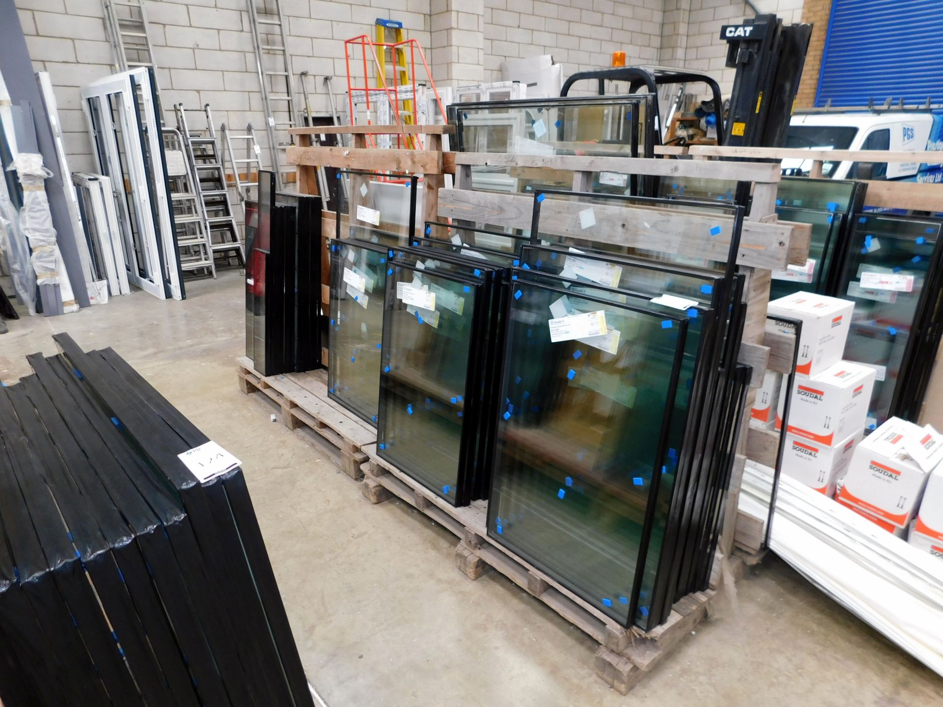 6 Double Sided Wooden Stock Racks & Quantity of Glass (Location: Bedford. Please Refer to General - Image 2 of 3