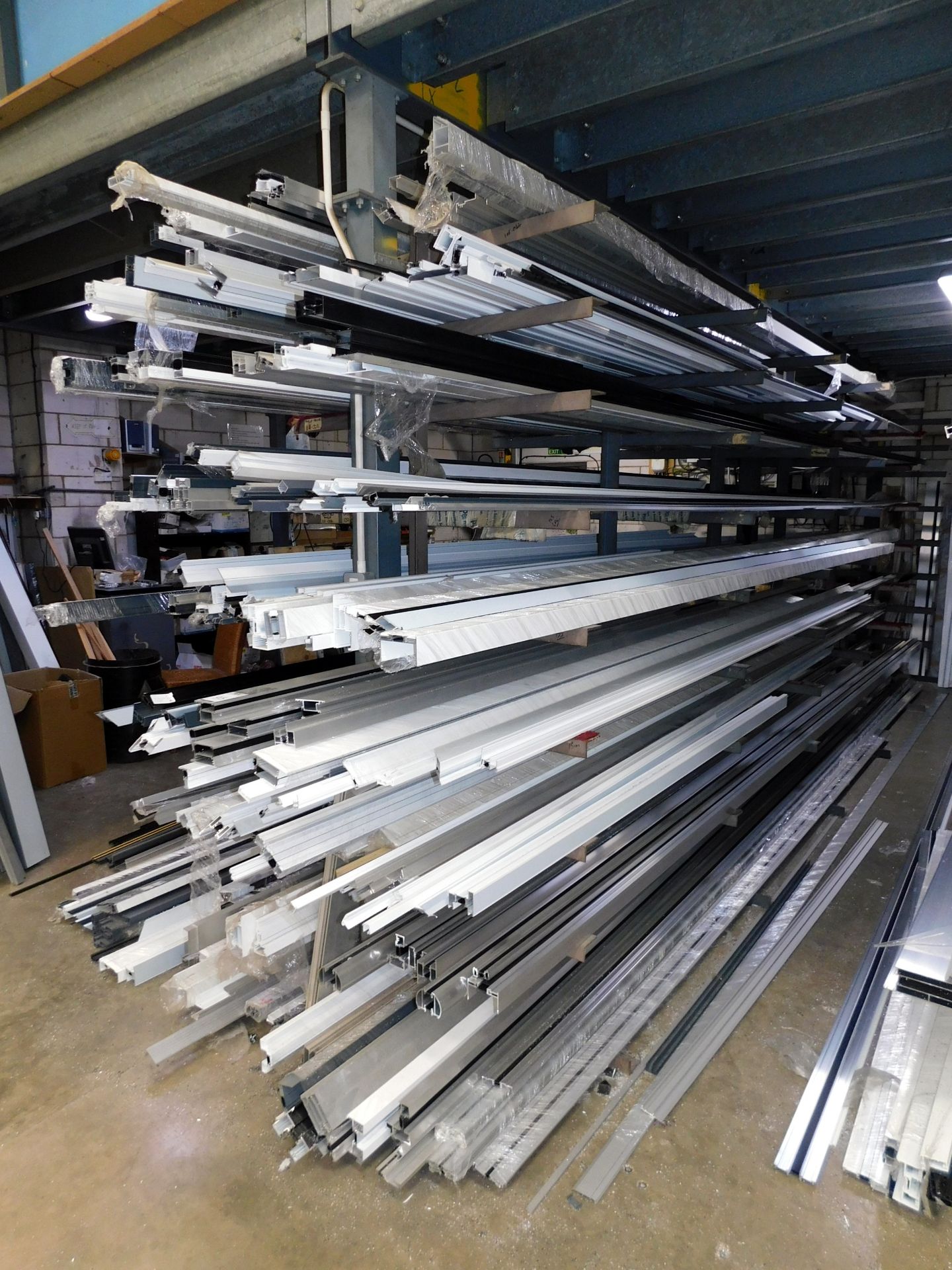 Quantity of Aluminium Lengths Within Stock Rack (Collection Thursday 8th September) (Location: - Image 2 of 3