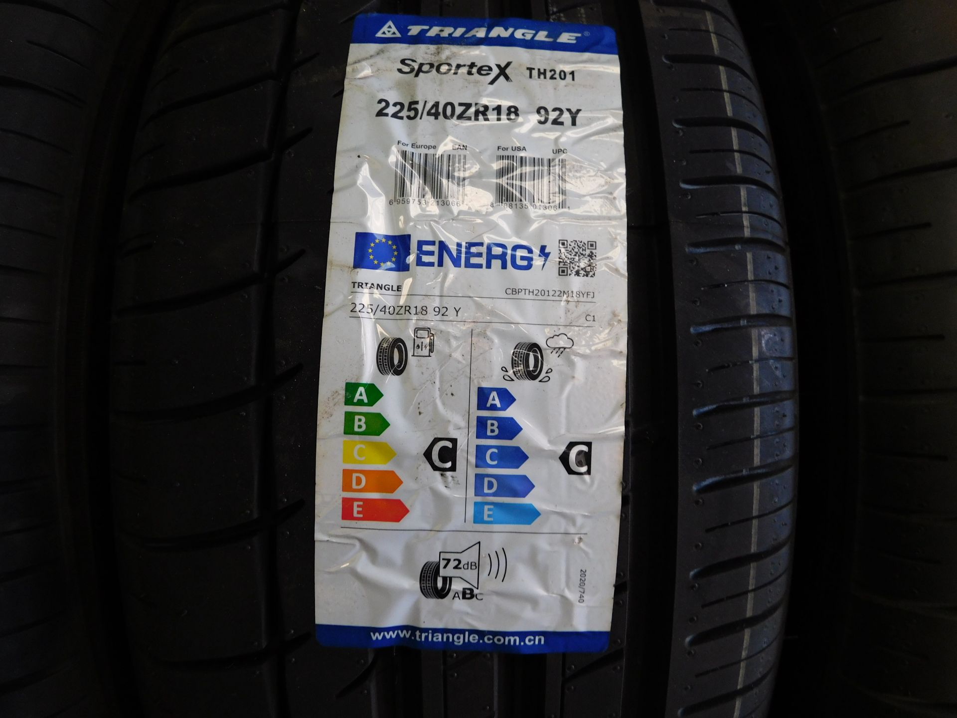 7 tyres, size 225/40 18 (6 Triangle) & 175/65 15 (1 Dunlop) (Location Northampton. Please Refer to - Image 2 of 2