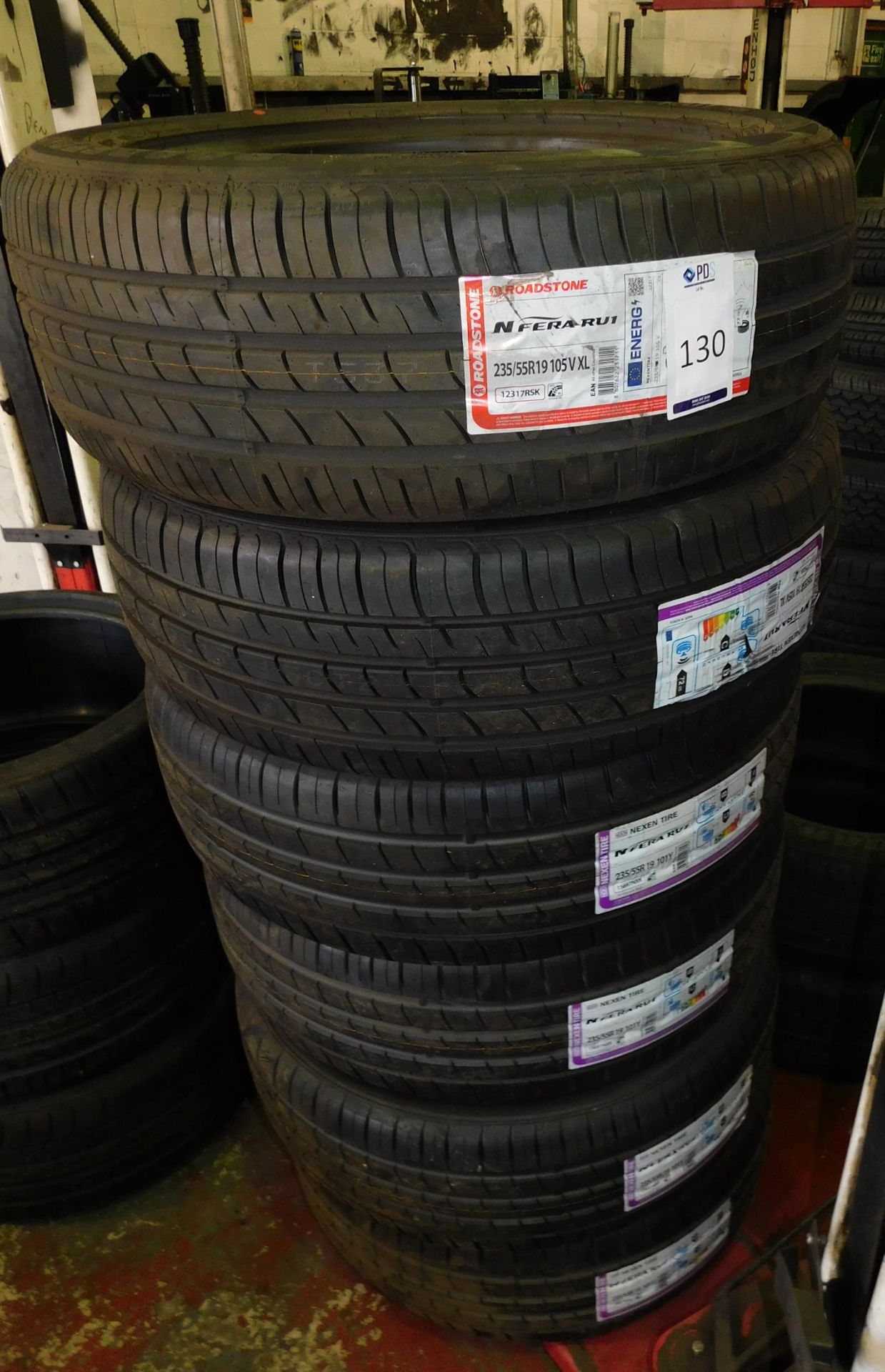 6 tyres, size 235/55 19 (5 Nexen, 1 Roadstone) (Location Northampton. Please Refer to General