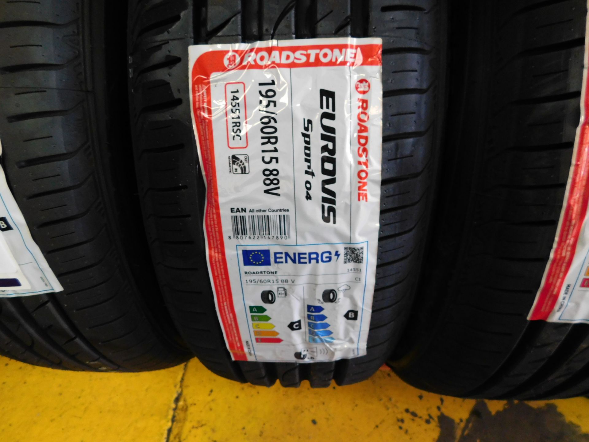 6 tyres, size 195/60 15 (6 Roadstone) (Location Northampton. Please Refer to General Notes) - Image 2 of 2